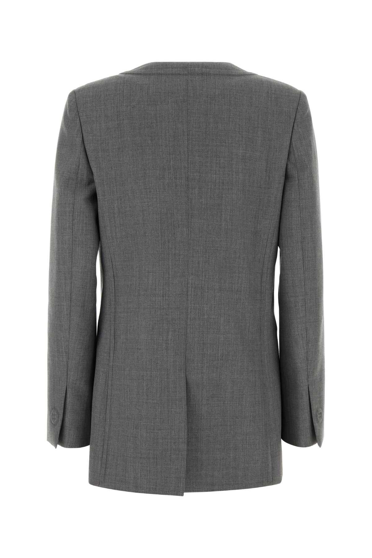 Moschino Grey Wool Blazer Size M / US 6-8 / IT 42-44 - 2 Thumbnail