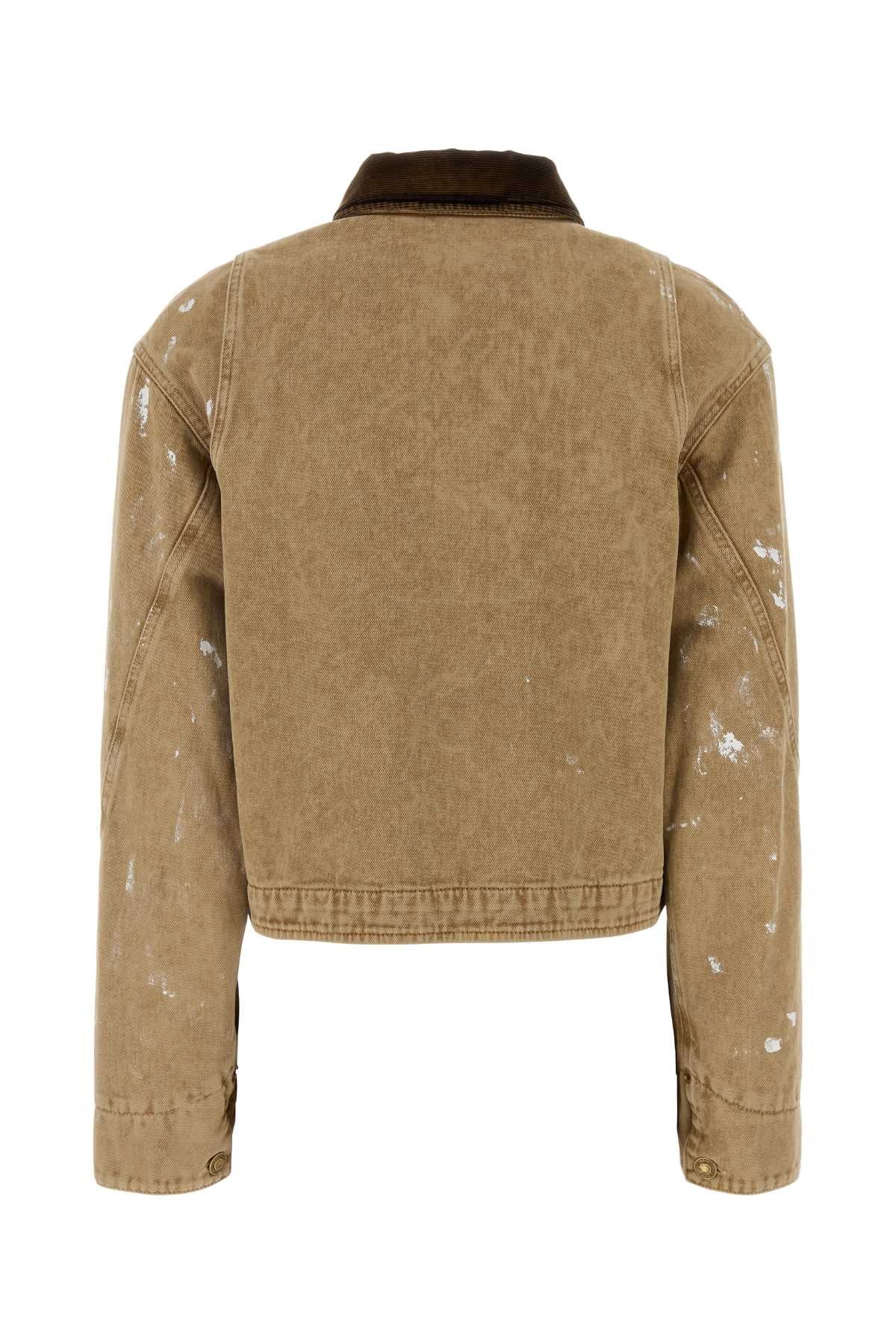 Moschino Camel Cotton Jacket Size S / US 4 / IT 40 - 2 Thumbnail
