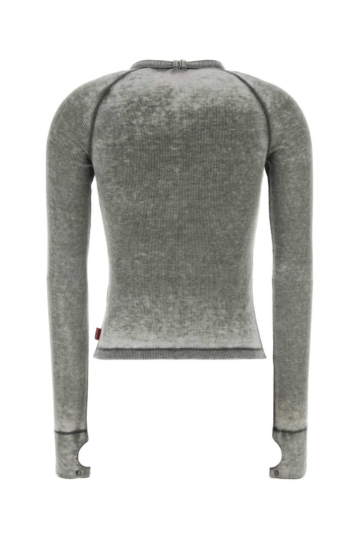 Diesel Grey Jersey T-Ecla T-Shirt Size S / US 4 / IT 40 - 2 Thumbnail