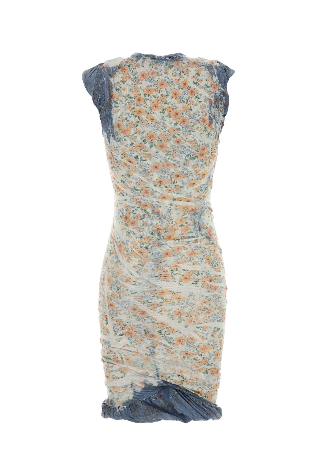 Diesel Printed Stretch Cotton Dress Size S / US 4 / IT 40 - 2 Thumbnail
