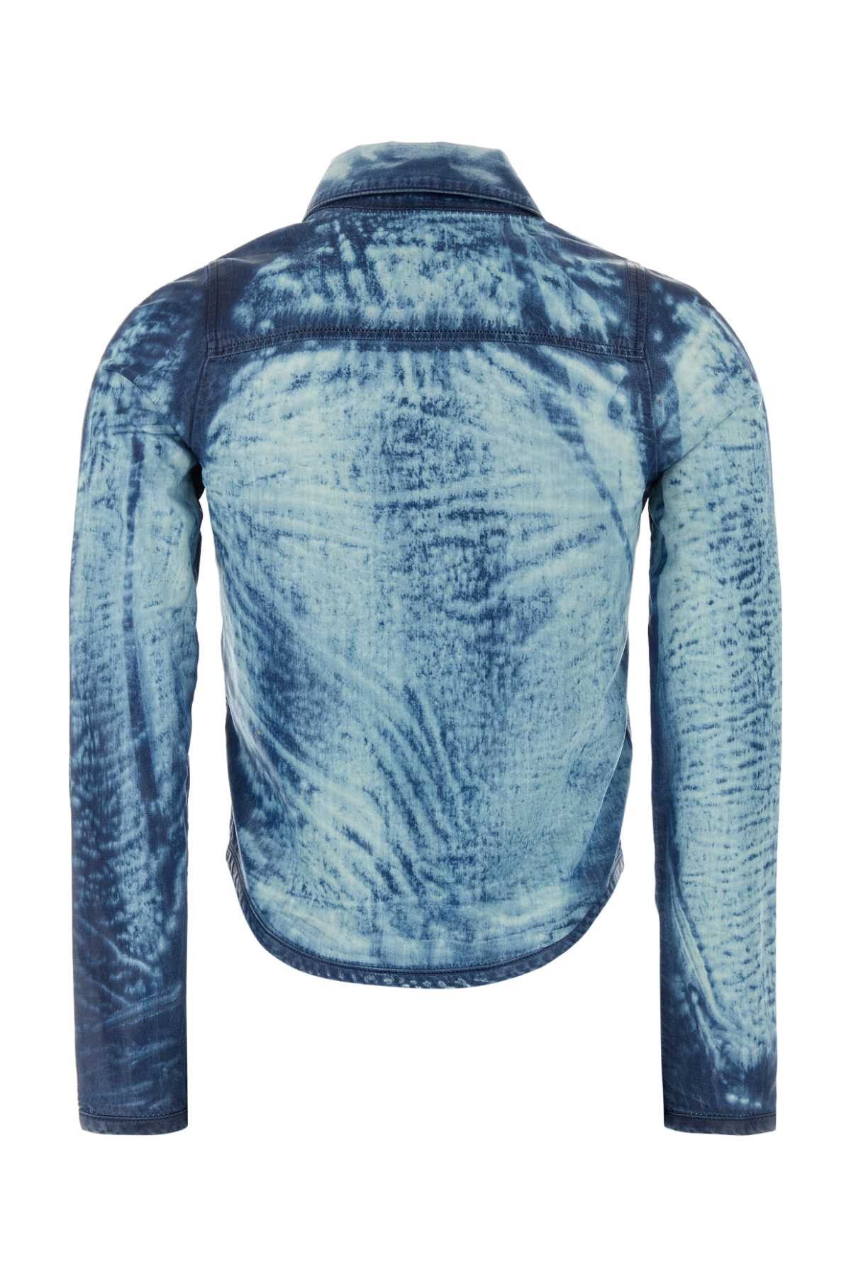 Diesel Light Blue Lyocell De-Lyria Shirt Size M / US 6-8 / IT 42-44 - 2 Thumbnail