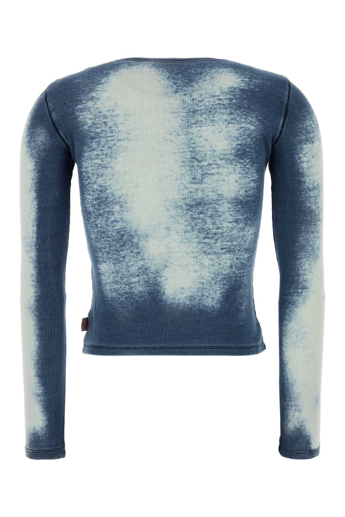 Diesel Blue Stretch Cotton T-Gabriel Cardigan Size XS / US 0-2 / IT 36-38 - 2 Thumbnail