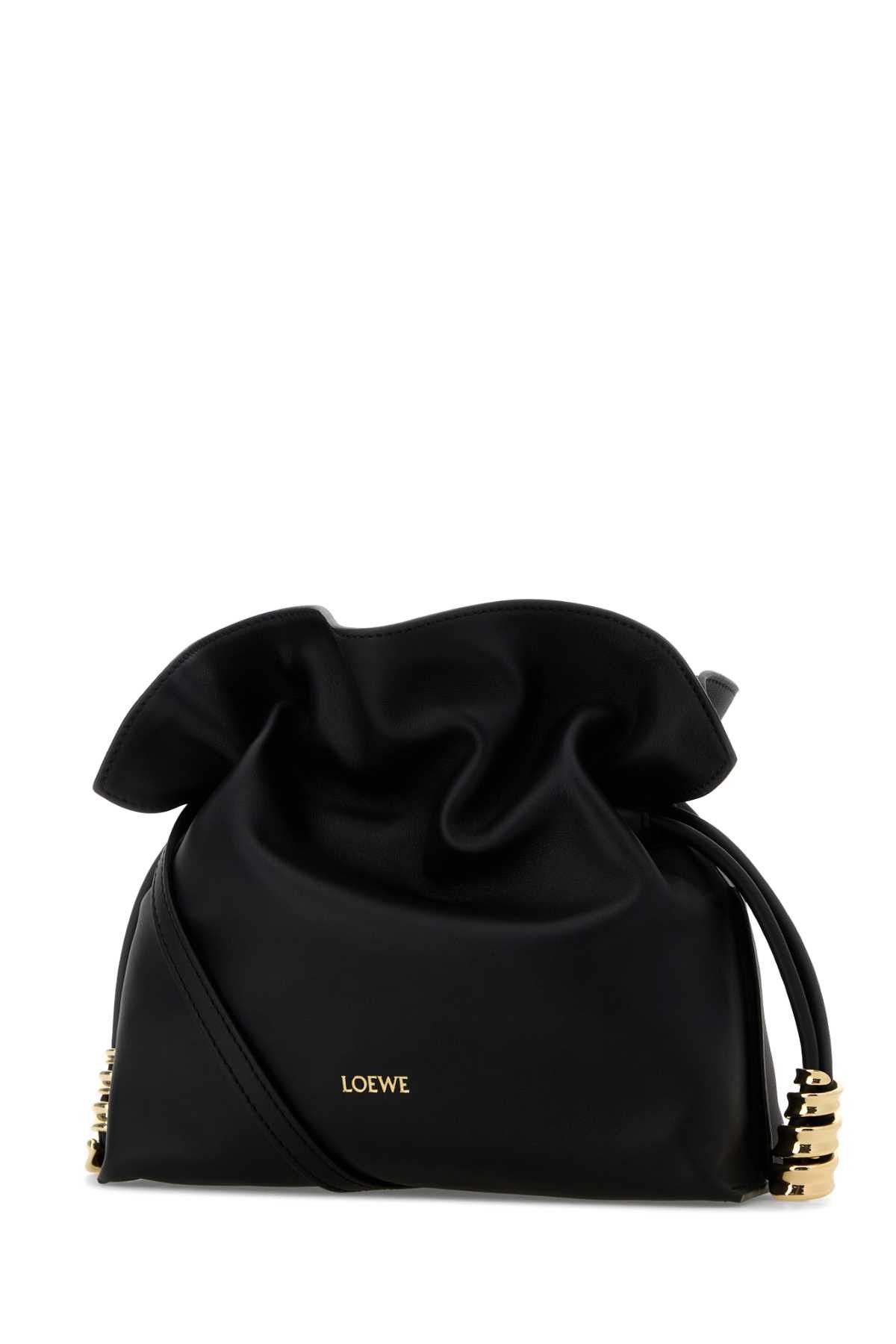 Loewe Black Leather Mini Coil Flamenco Clutch Size ONE SIZE - 2 Thumbnail