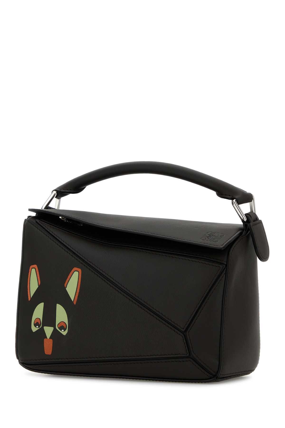 Loewe Dark Brown Leather Small Puzzle Handbag Size ONE SIZE - 2 Thumbnail