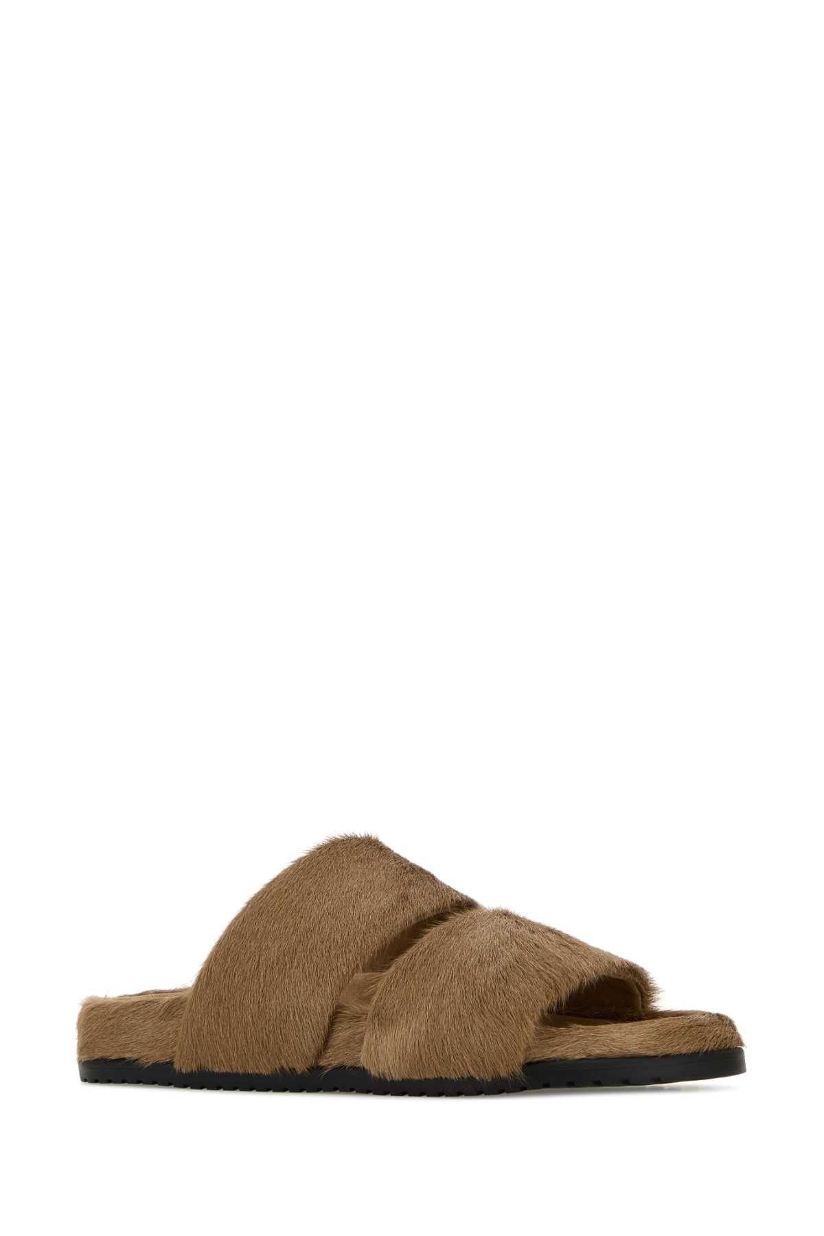 Dolce & Gabbana Camel Calf Hair Dg Casual Slippers Size US 7 / EU 40 - 2 Thumbnail