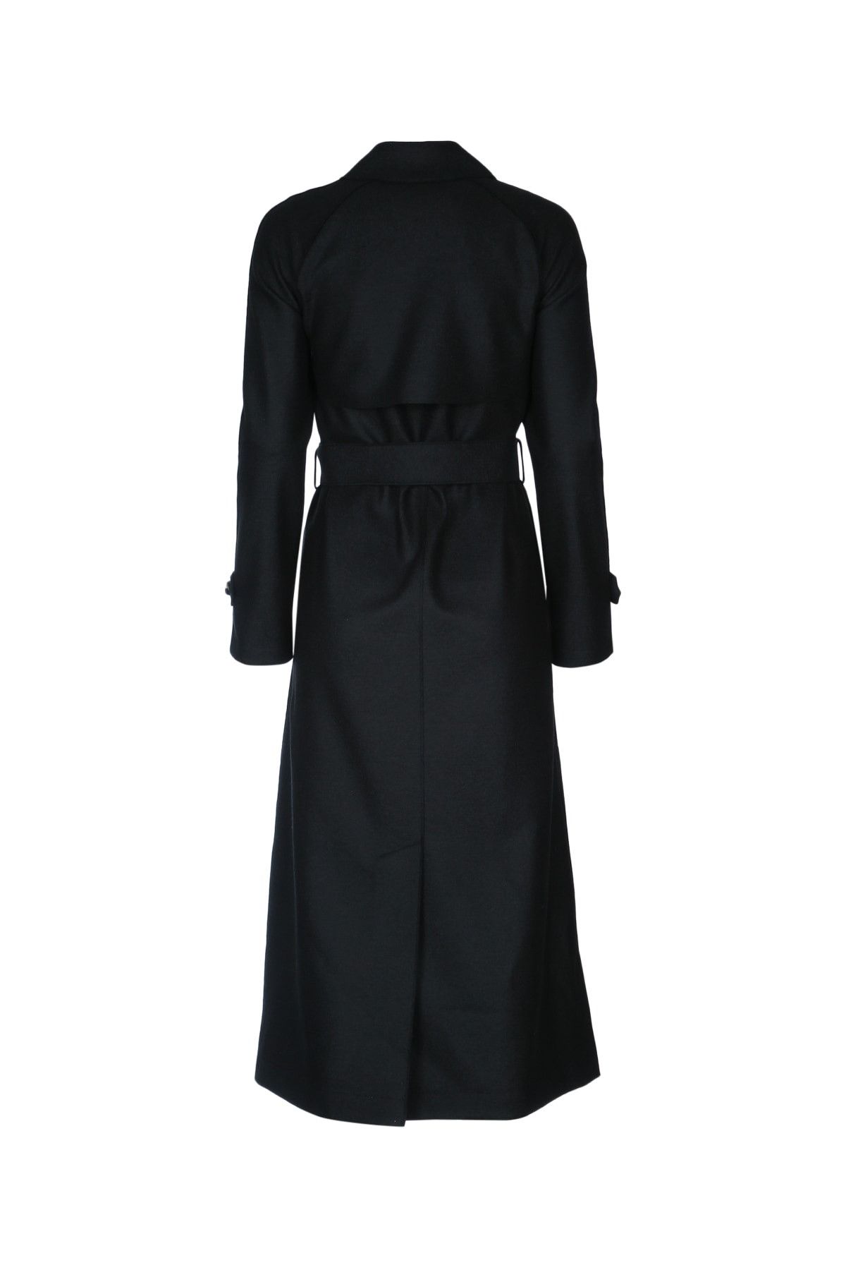 Harris Wharf London Women Long Raglan Trench Light Pressed Wool Size M / US 6-8 / IT 42-44 - 2 Thumbnail