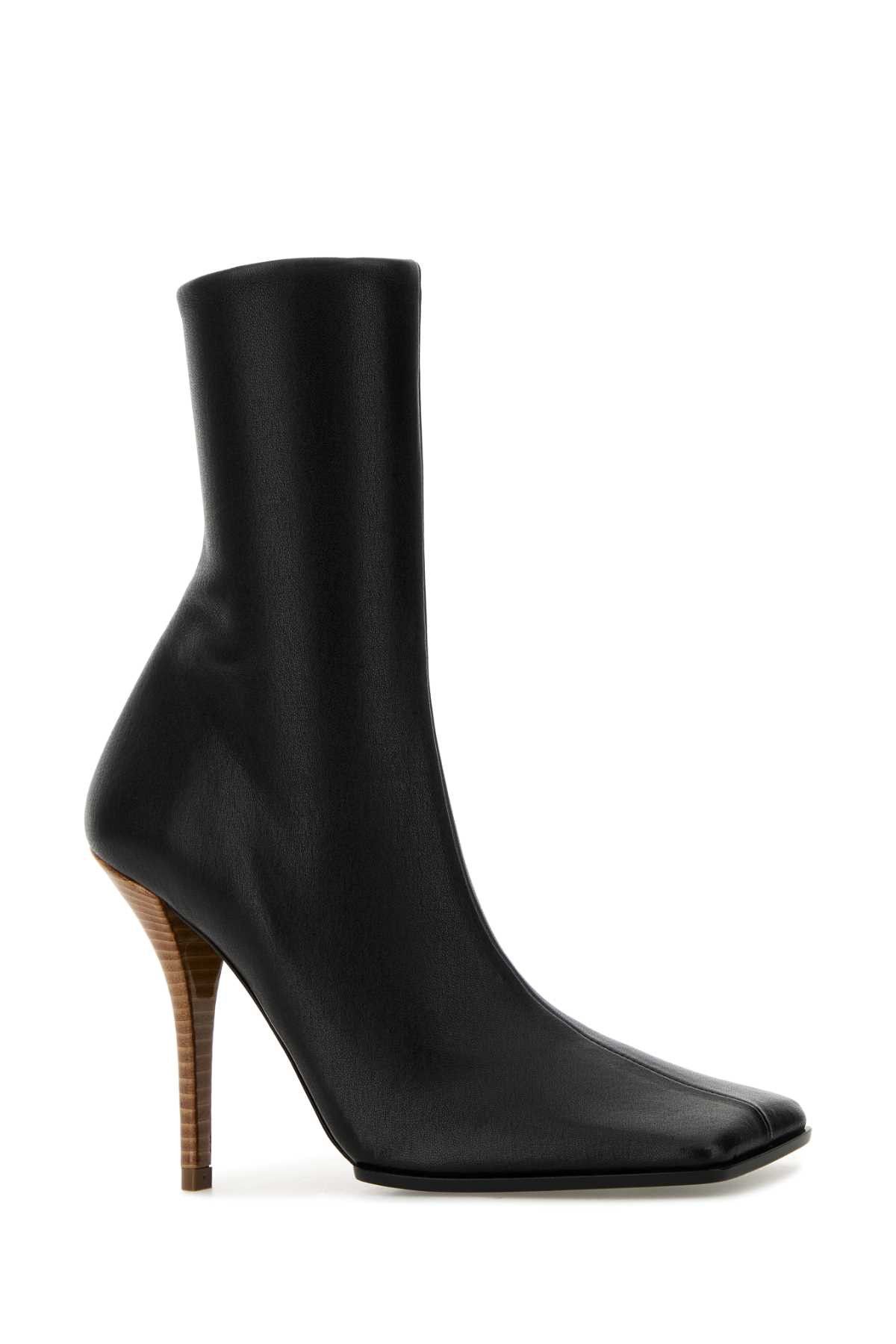 Alaia Black Leather Ankle Boots Size US 11 / IT 41 - 2 Thumbnail