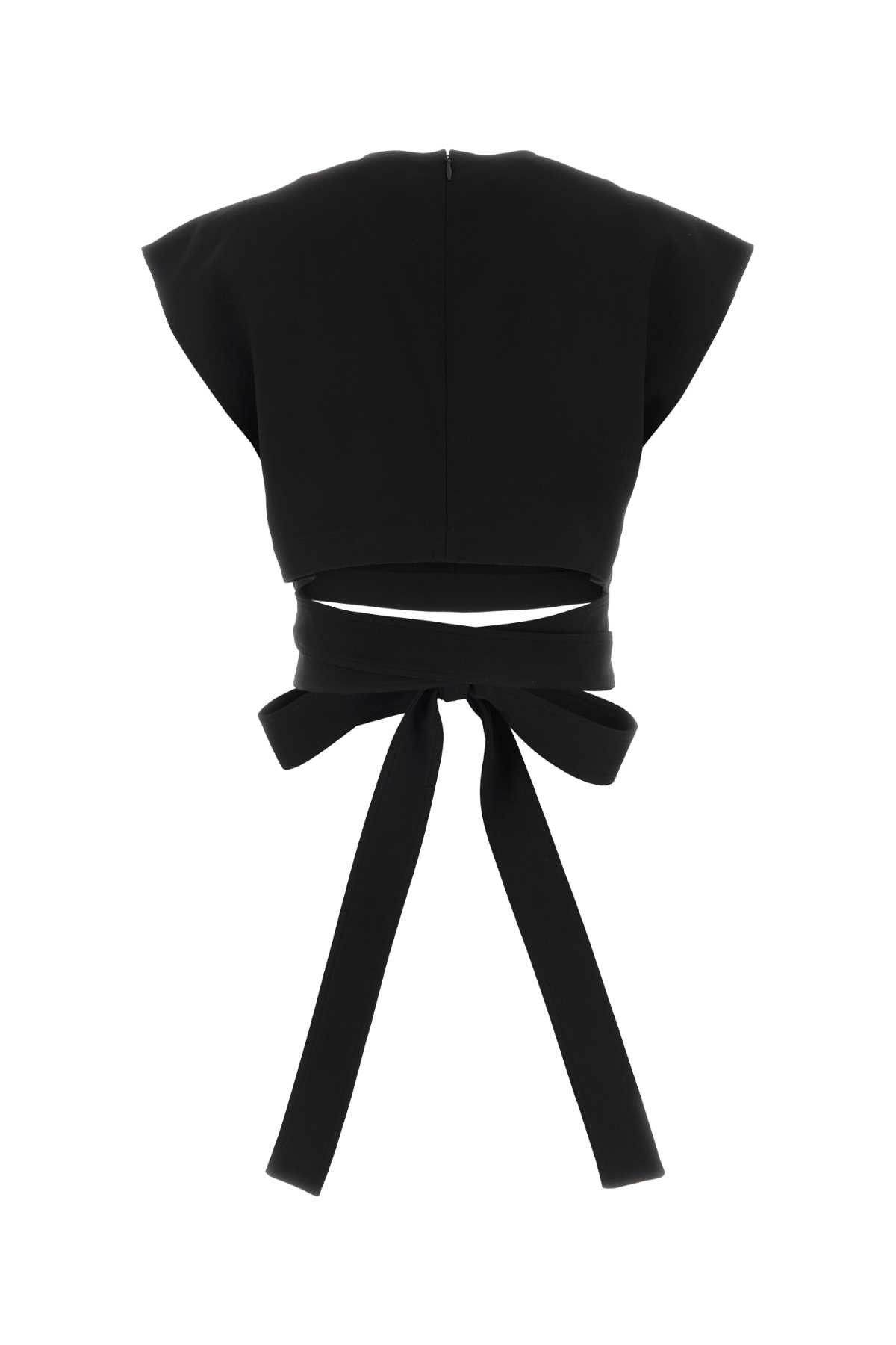 Alaia Black Stretch Wool Top Size XS / US 0-2 / IT 36-38 - 2 Thumbnail