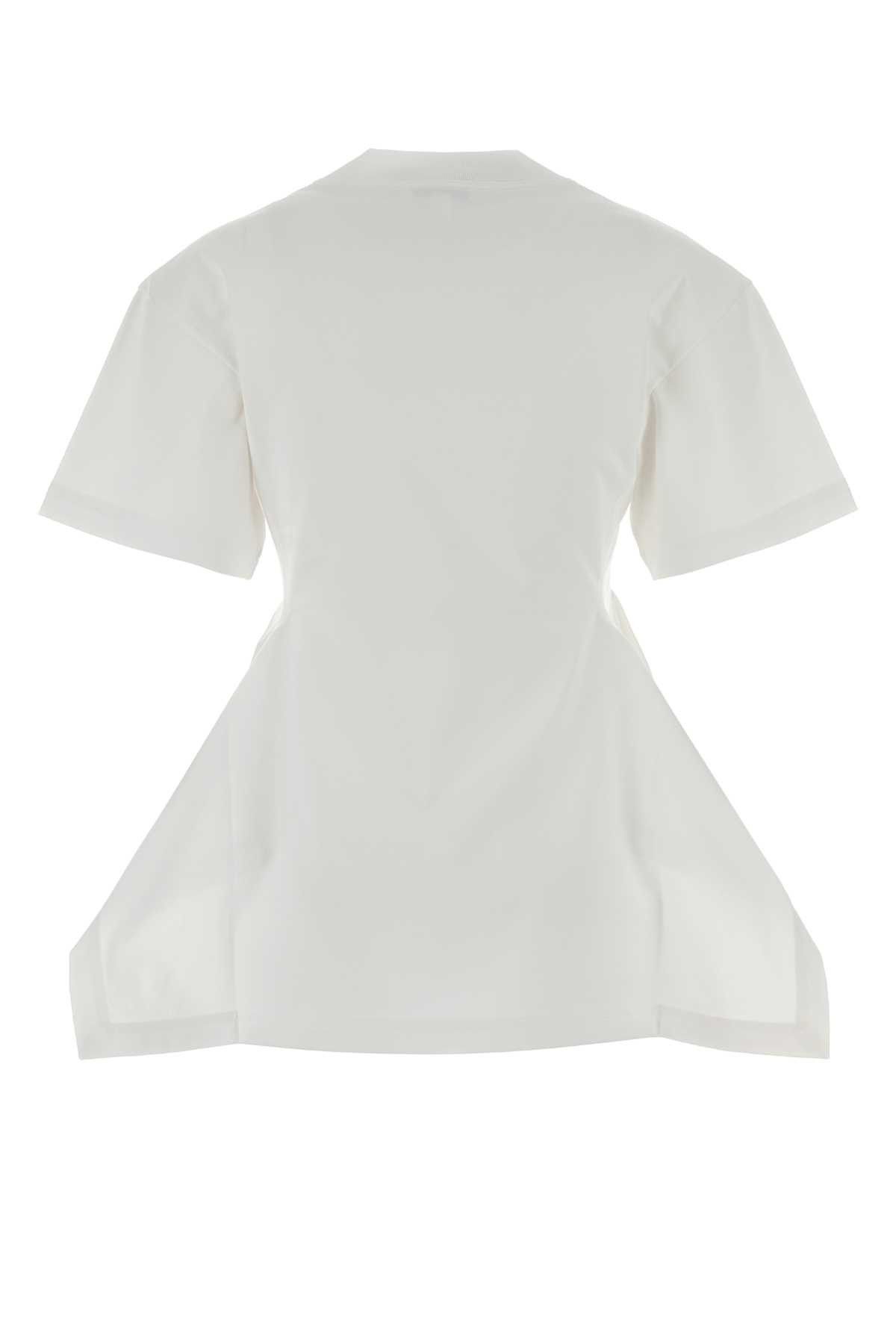 Alaia White Cotton T-Shirt Size XS / US 0-2 / IT 36-38 - 2 Thumbnail
