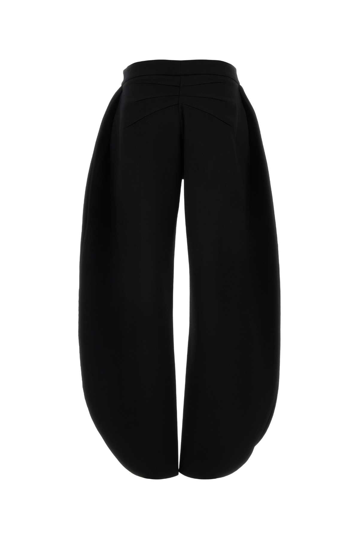 Alaia Black Wool Petal Wide-Leg Pant Size 28" / US 6 / IT 42 - 2 Thumbnail