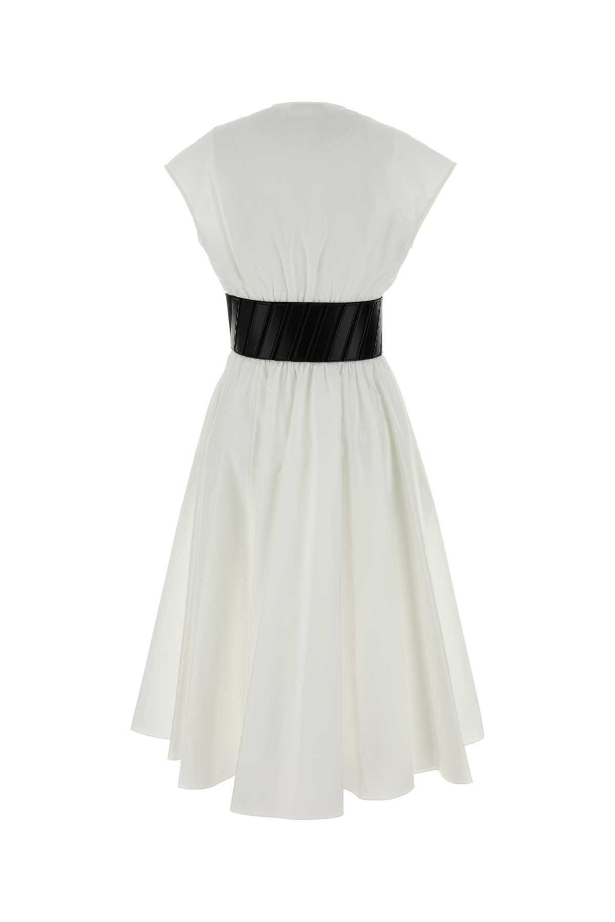 Alaia White Poplin Dress Size S / US 4 / IT 40 - 2 Thumbnail