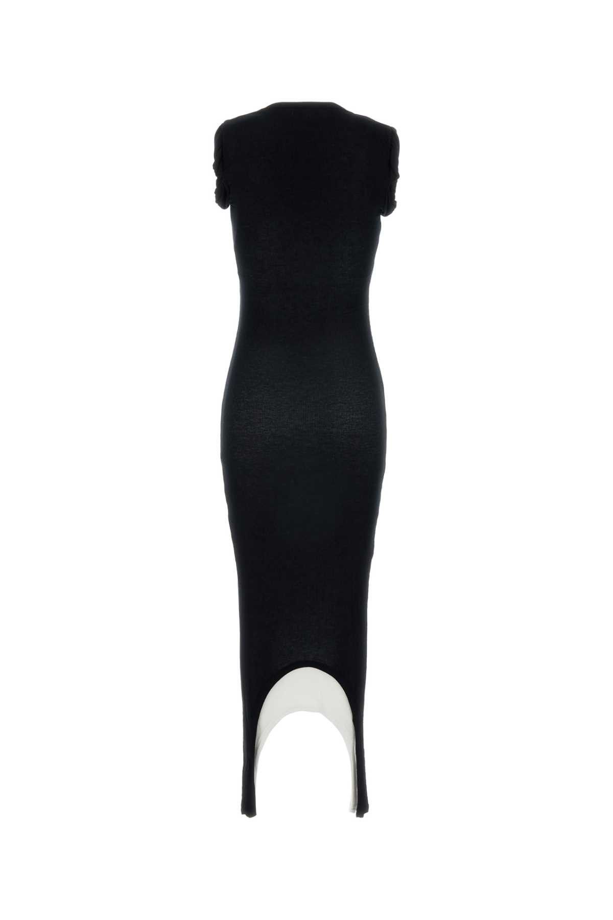 Alaia Black Stretch Modal Blend Dress Size XS / US 0-2 / IT 36-38 - 2 Thumbnail