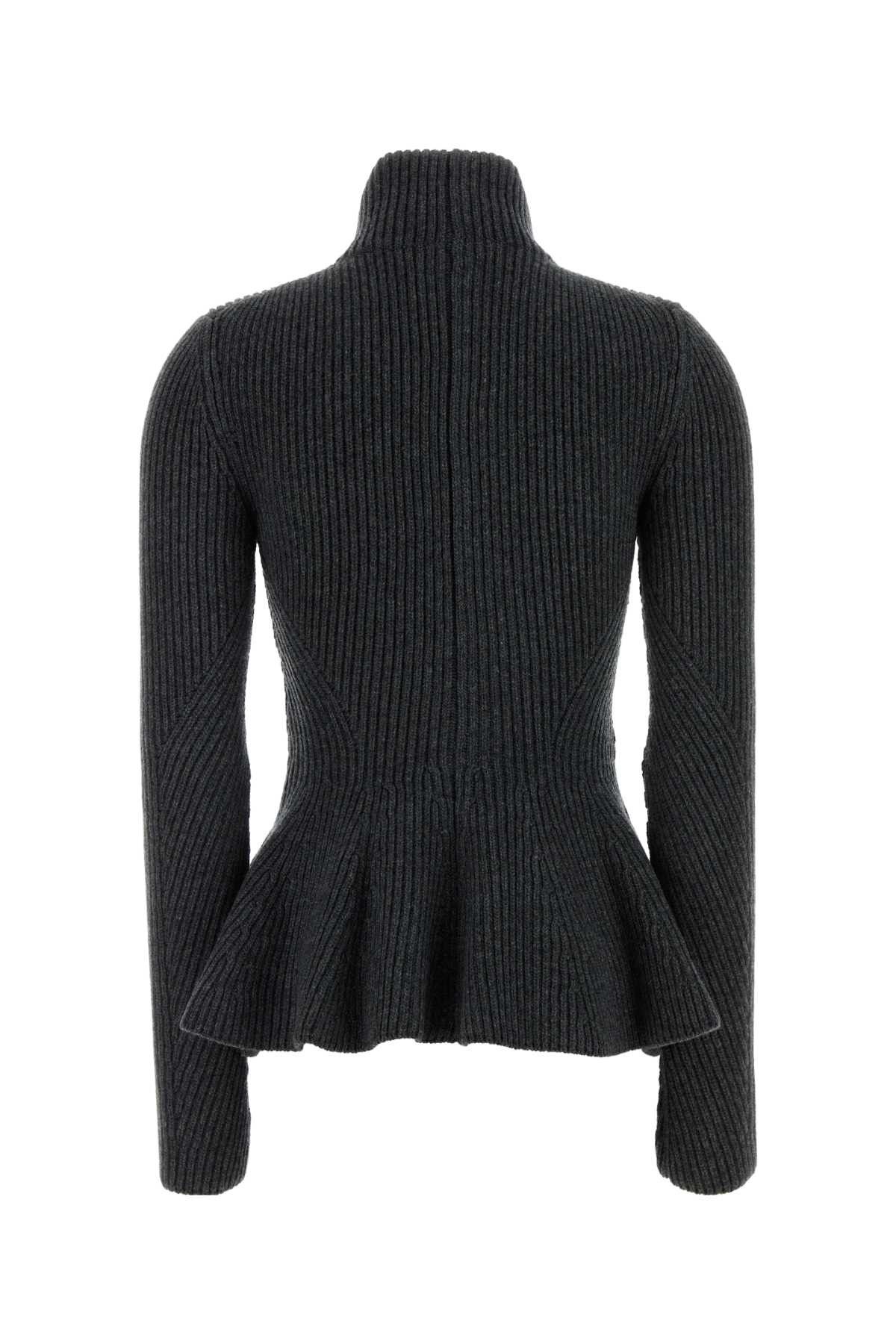 Alaia Dark Grey Wool Blend Cardigan Size S / US 4 / IT 40 - 2 Thumbnail