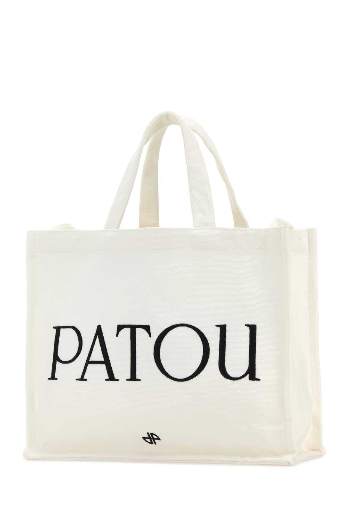 Patou White Canvas Shopping Bag Size ONE SIZE - 2 Thumbnail