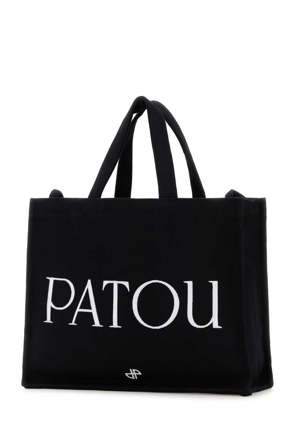 Patou Black Canvas Shopping Bag Size ONE SIZE - 2 Thumbnail