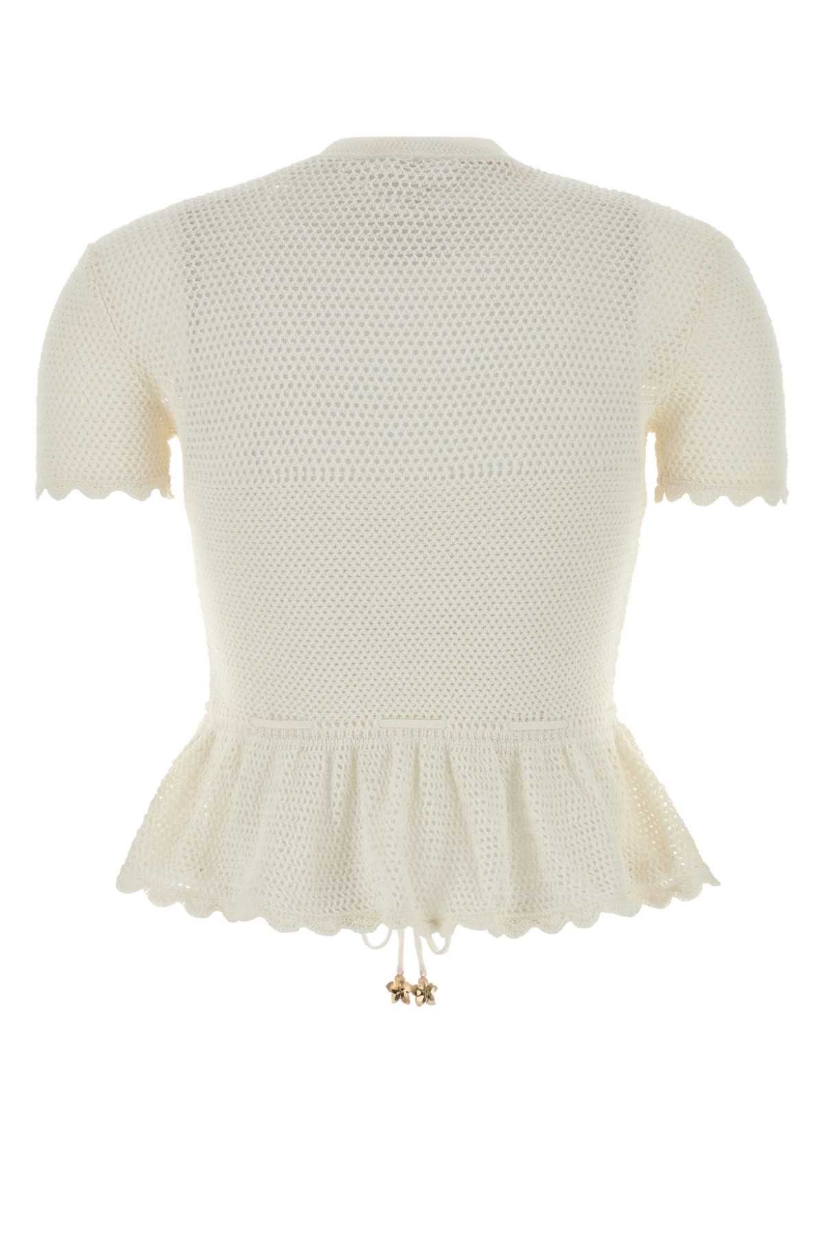 Self-Portrait Ivory Crochet Sweater Size XS / US 0-2 / IT 36-38 - 2 Thumbnail