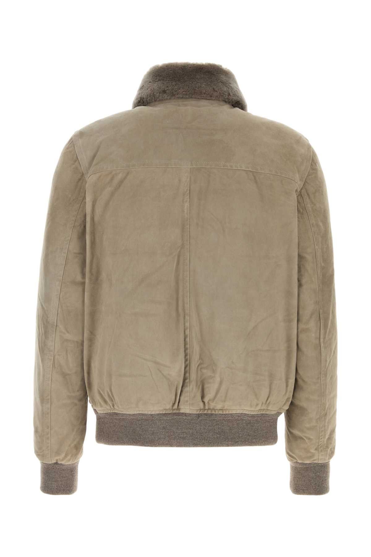 MooRER Dove Grey Suede Antenore Dow Jacket Size US XL / EU 56 / 4 - 2 Thumbnail