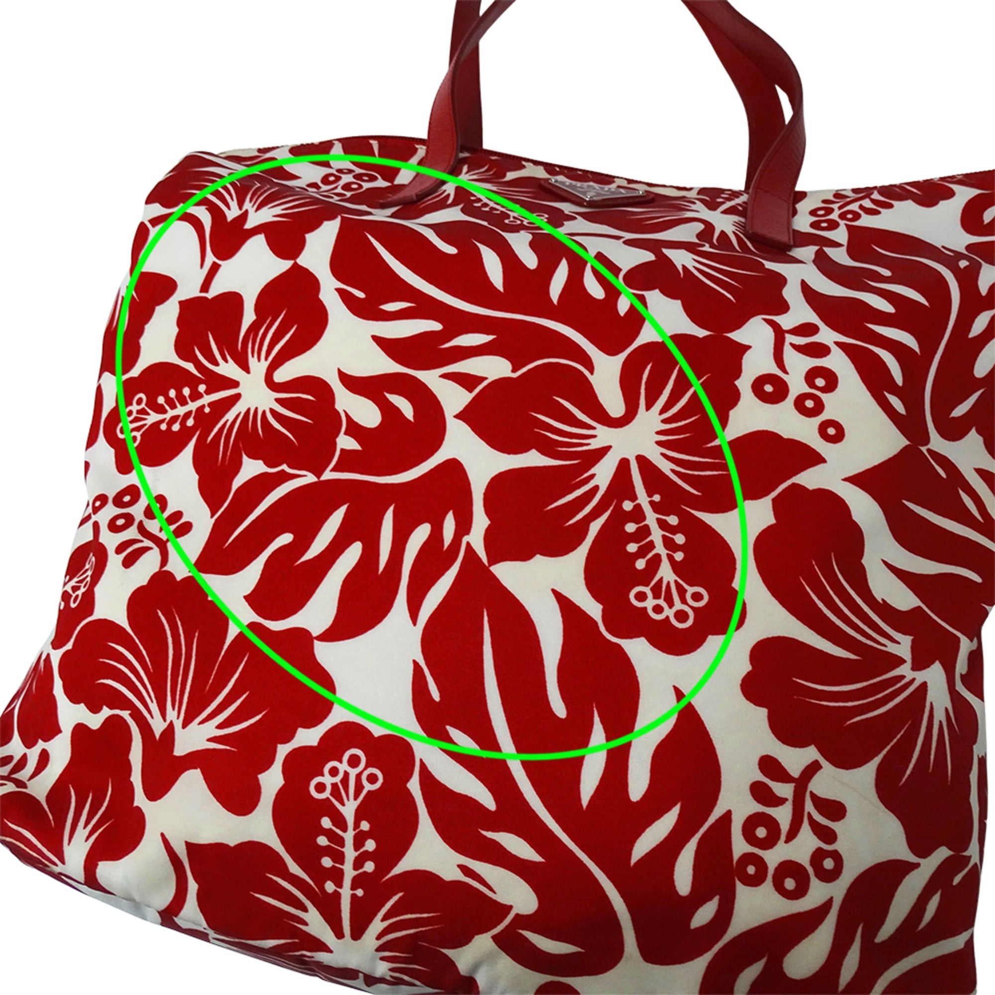 Prada Prada handbag for women, brand name, tote bag, shoulder 2-way, nylon, red, white. Size ONE SIZE - 8 Thumbnail