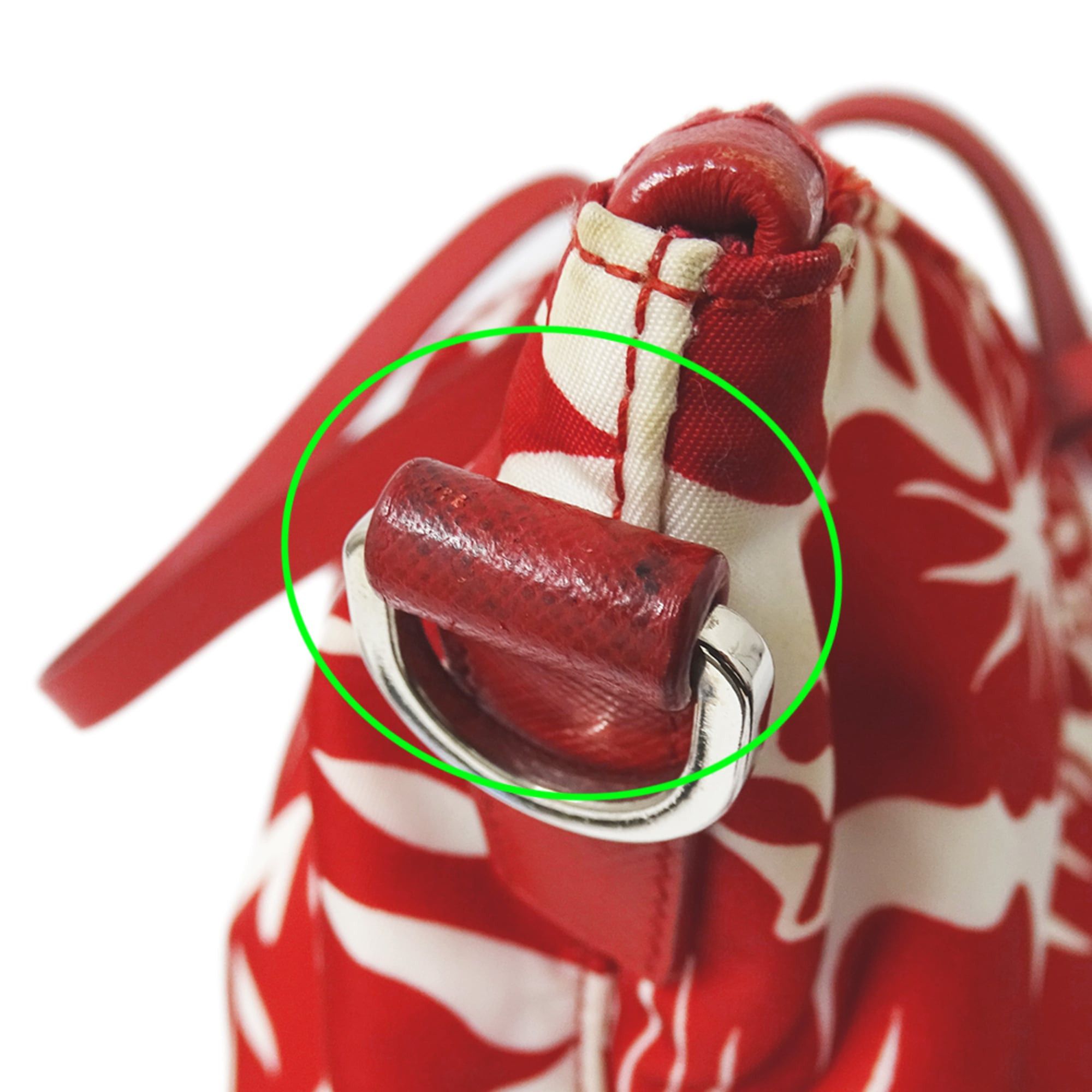Prada Prada handbag for women, brand name, tote bag, shoulder 2-way, nylon, red, white. Size ONE SIZE - 14 Thumbnail