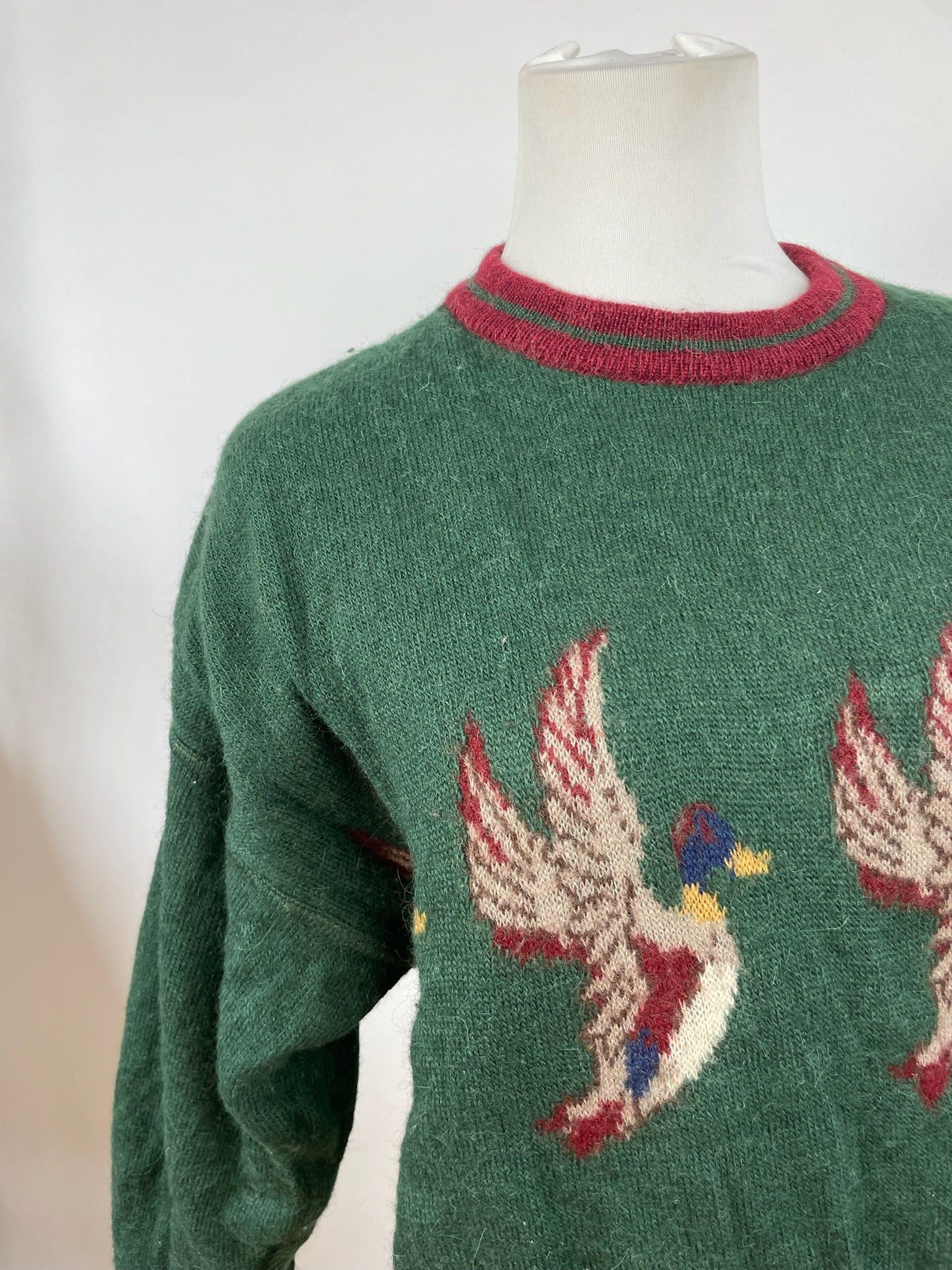 Salvatore Ferragamo Vintage Duck Sweater Wool M Green Size M / US 6-8 / IT 42-44 - 5 Thumbnail