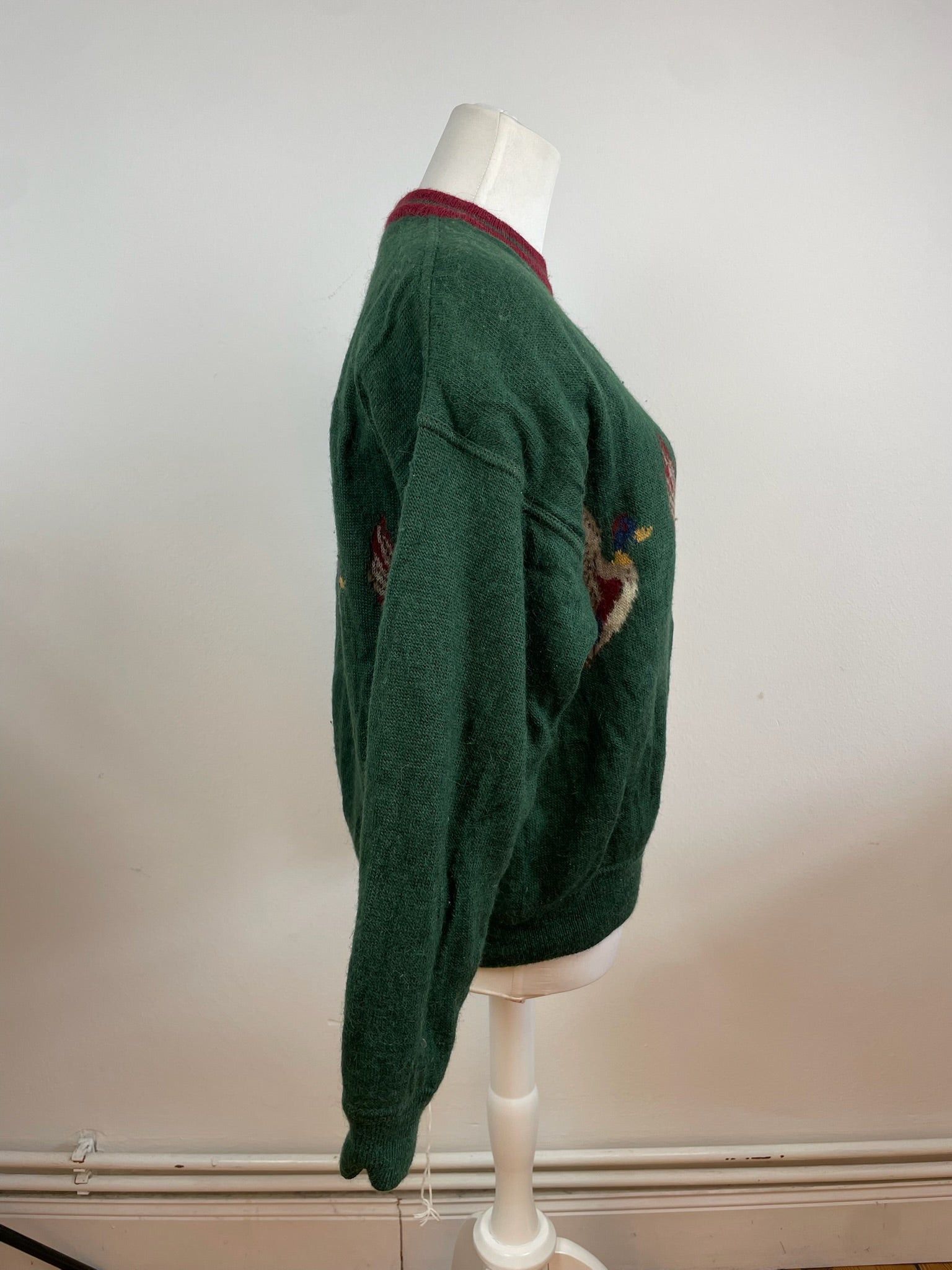 Salvatore Ferragamo Vintage Duck Sweater Wool M Green Size M / US 6-8 / IT 42-44 - 2 Thumbnail