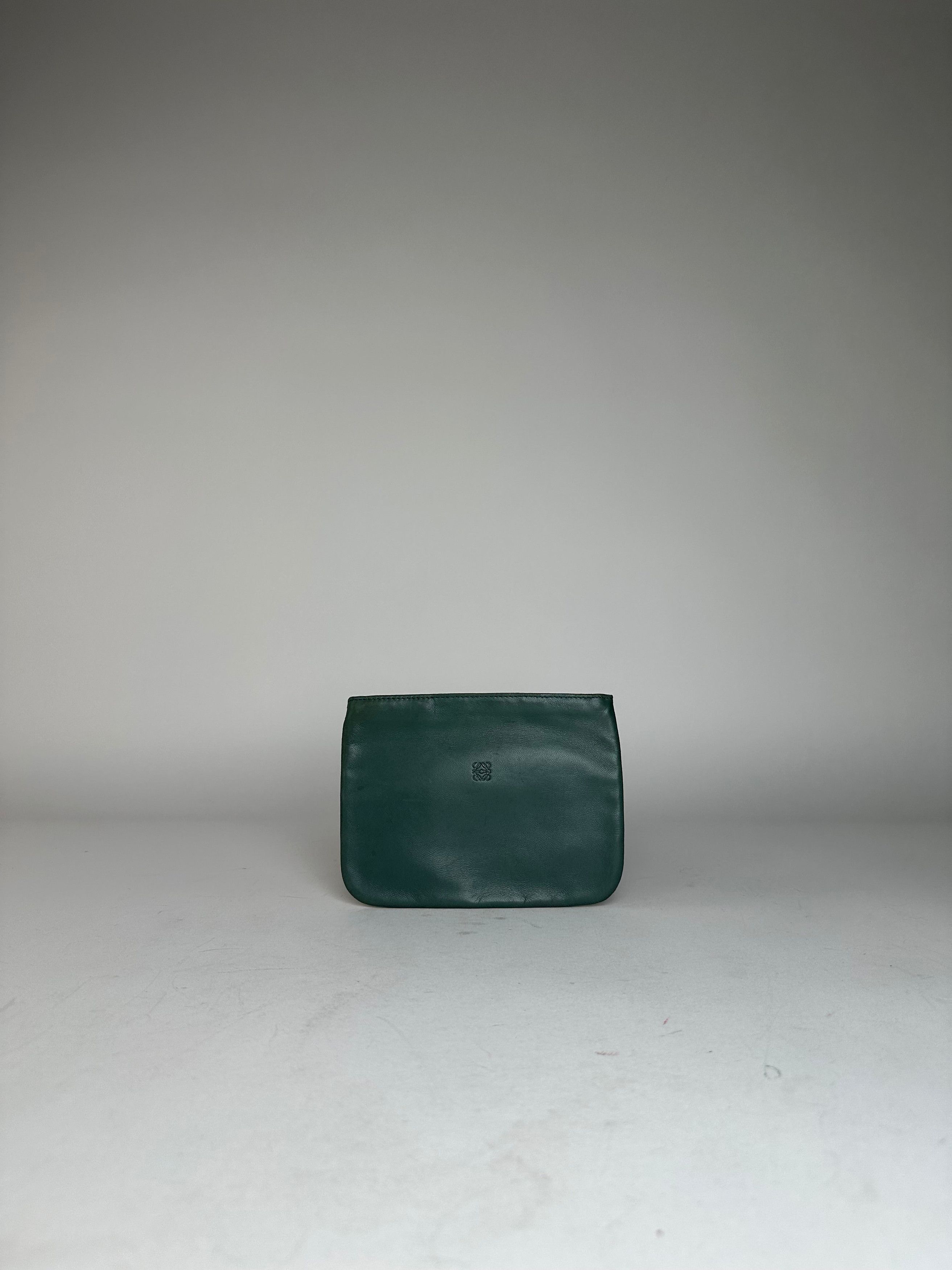 Loewe Vintage Leather Clutch Green Size ONE SIZE - 7 Thumbnail