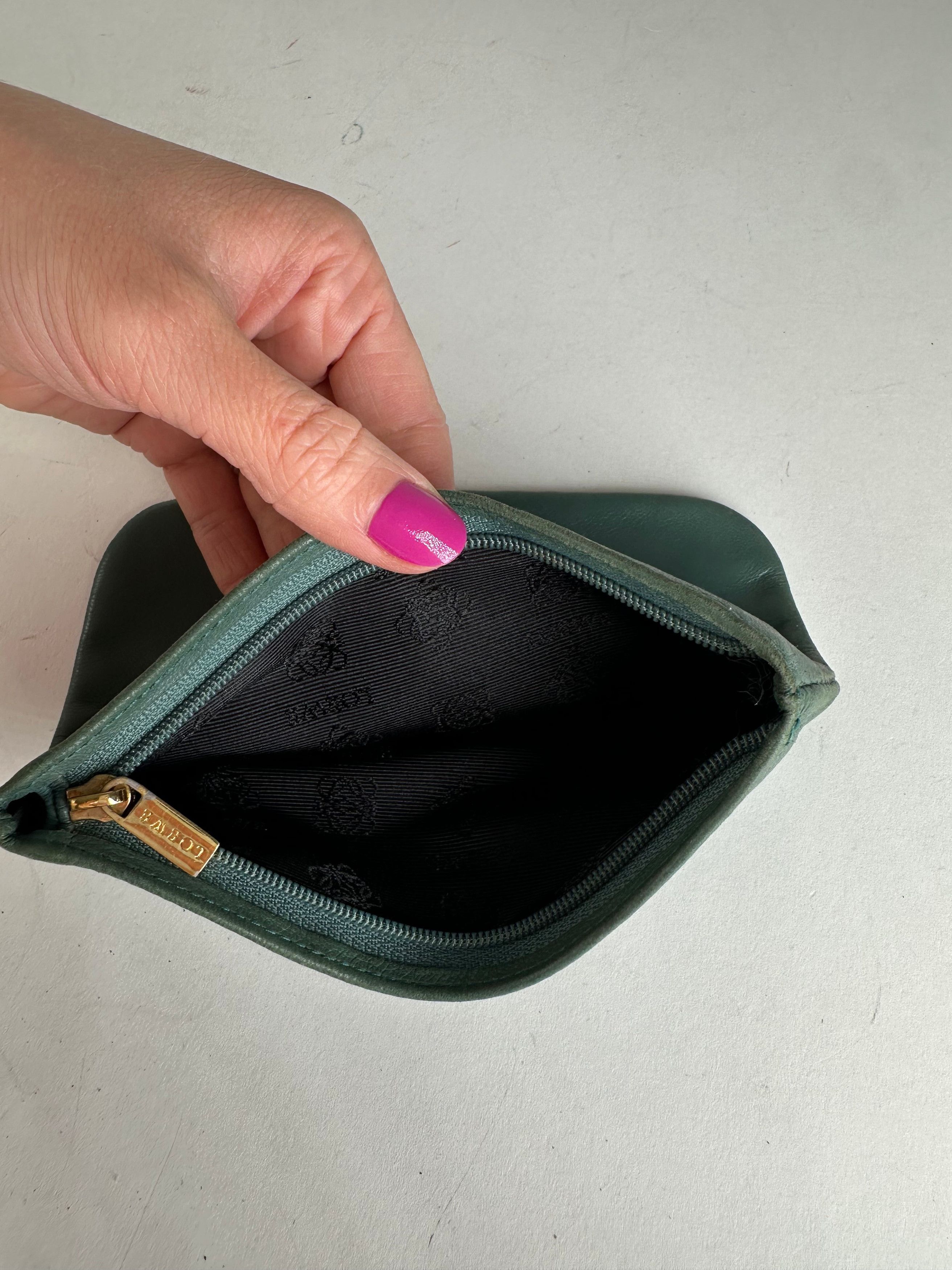 Loewe Vintage Leather Clutch Green Size ONE SIZE - 4 Thumbnail