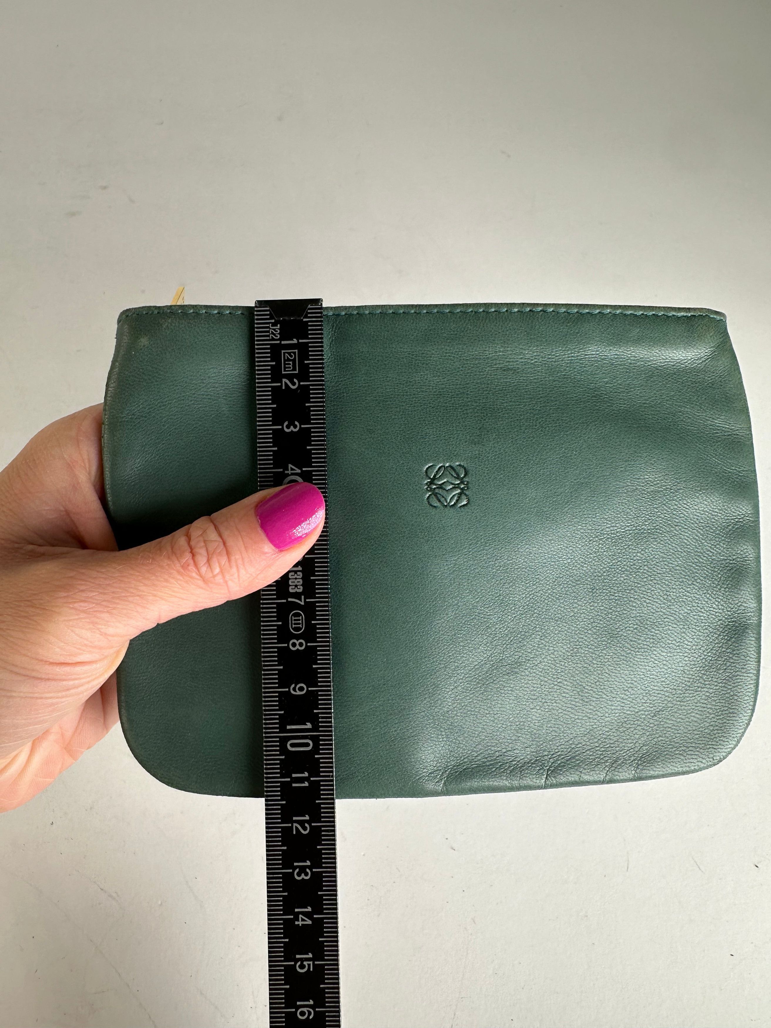 Loewe Vintage Leather Clutch Green Size ONE SIZE - 6 Thumbnail