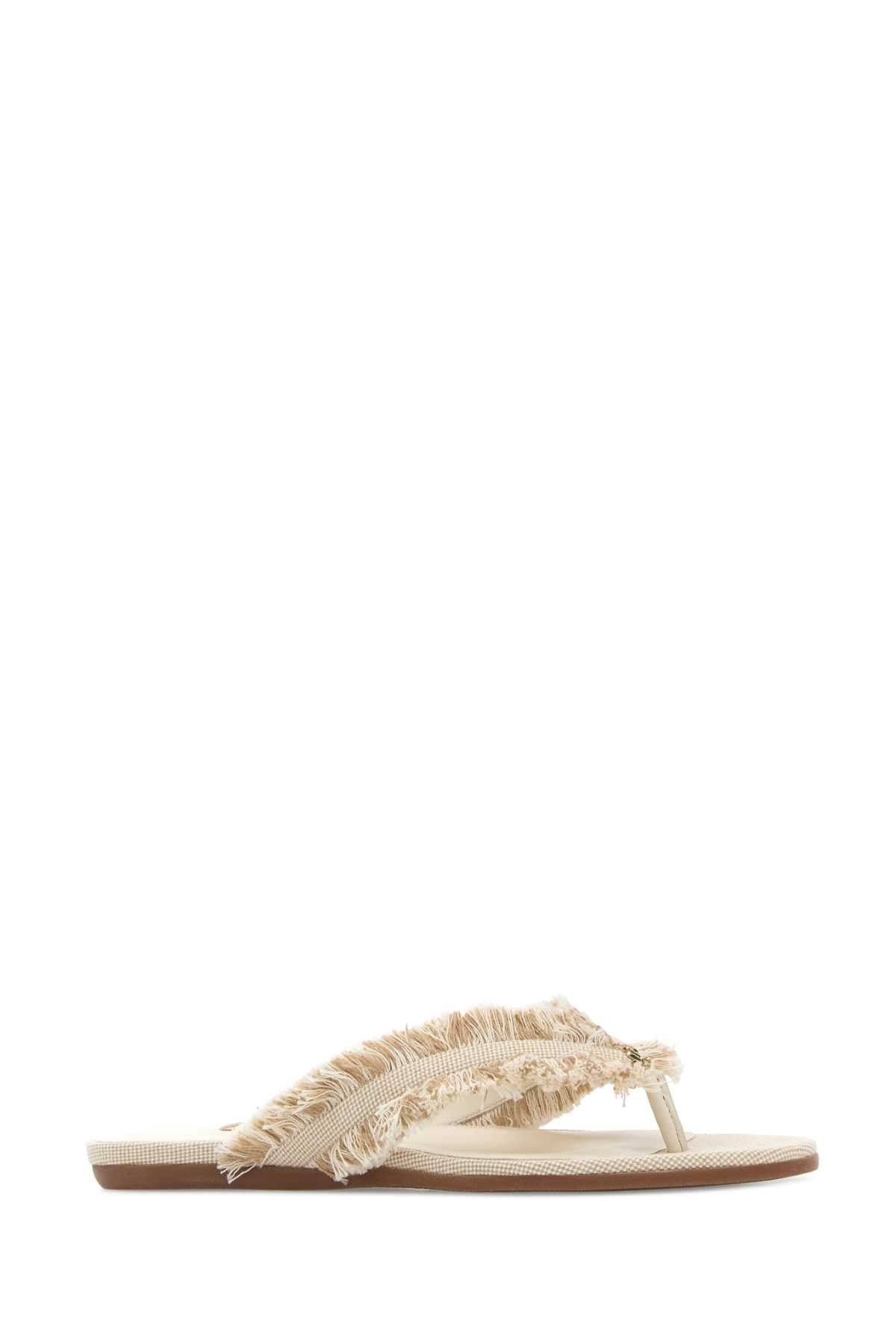 Jimmy Choo Two-Tone Canvas Thong Slippers Size US 11 / IT 41 - 2 Thumbnail