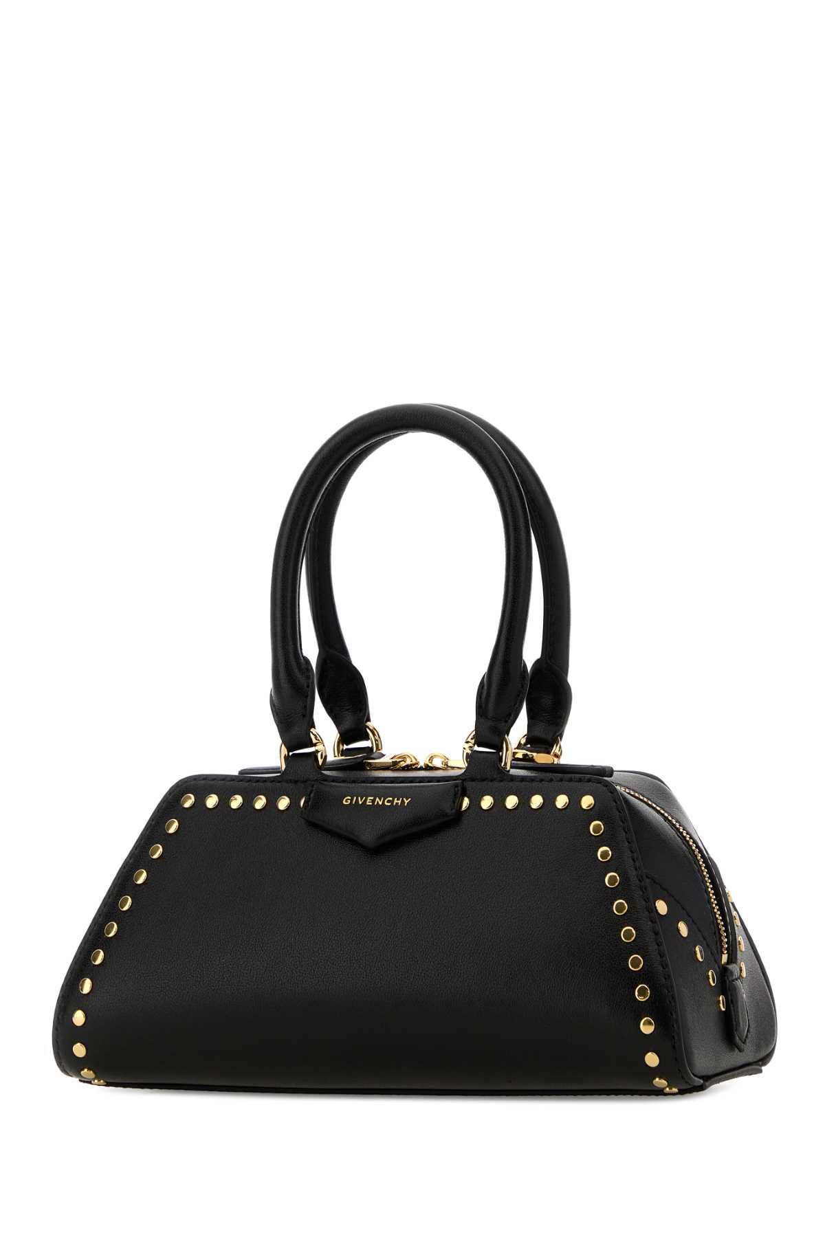 Givenchy Black Leather Mini Antigona East-West Handbag Size ONE SIZE - 2 Thumbnail
