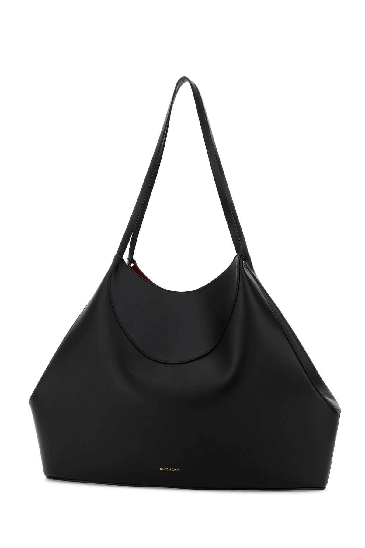 Givenchy Black Leather Medium Facet Shopping Bag Size ONE SIZE - 2 Thumbnail