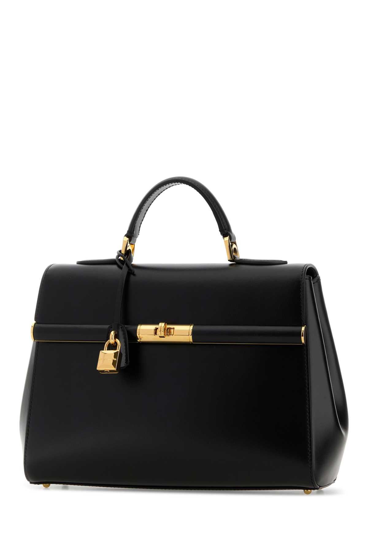 Dolce & Gabbana Black Leather Marlene Handbag Size ONE SIZE - 2 Thumbnail