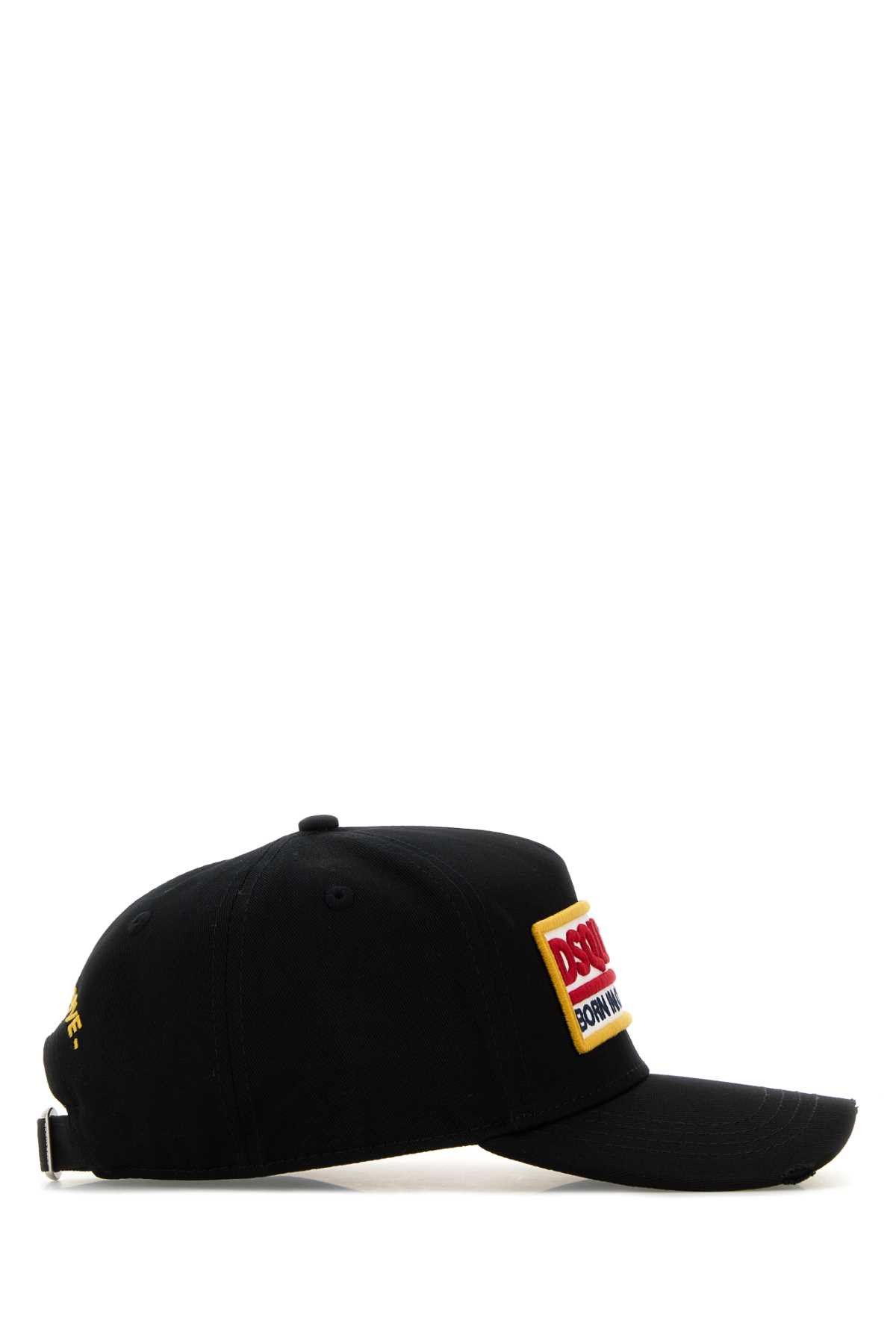 Dsquared2 Black Cotton Baseball Cap Size ONE SIZE - 2 Thumbnail