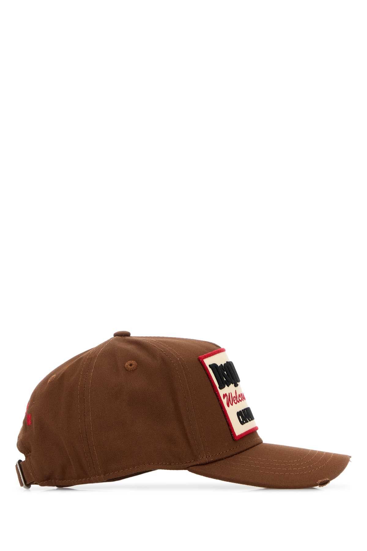 Dsquared2 Brown Cotton Baseball Cap Size ONE SIZE - 2 Thumbnail