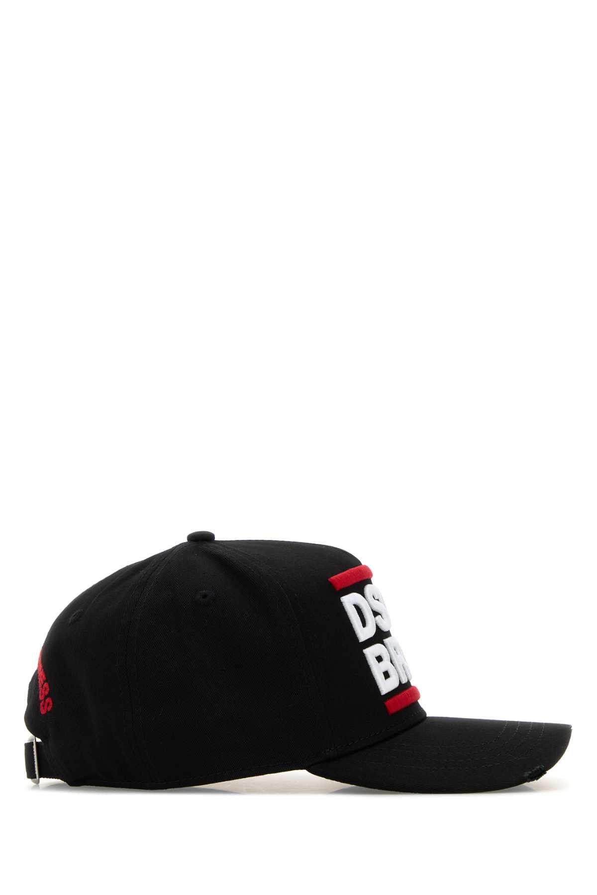 Dsquared2 Black Cotton Baseball Cap Size ONE SIZE - 2 Thumbnail
