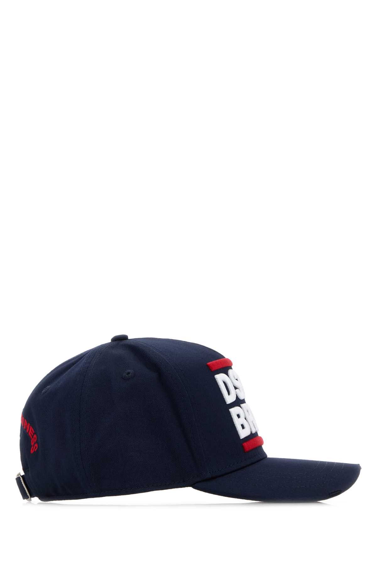 Dsquared2 Midnight Blue Cotton Baseball Cap Size ONE SIZE - 2 Thumbnail