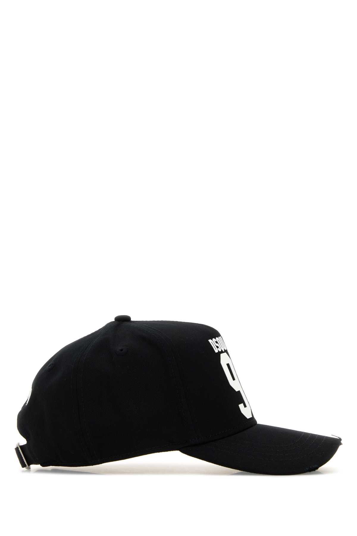 Dsquared2 Black Cotton Baseball Cap Size ONE SIZE - 2 Thumbnail