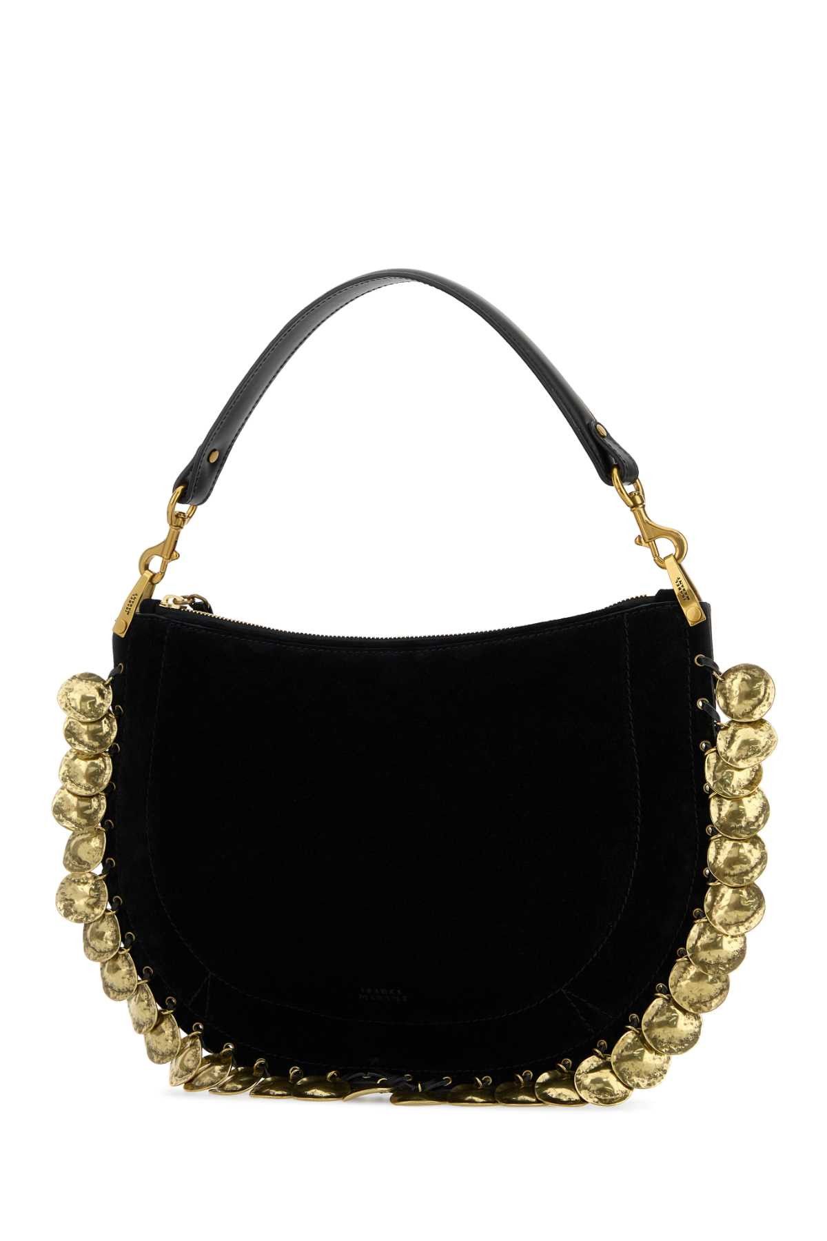 Isabel Marant Black Suede Oskan Shoulder Bag Size ONE SIZE - 2 Thumbnail
