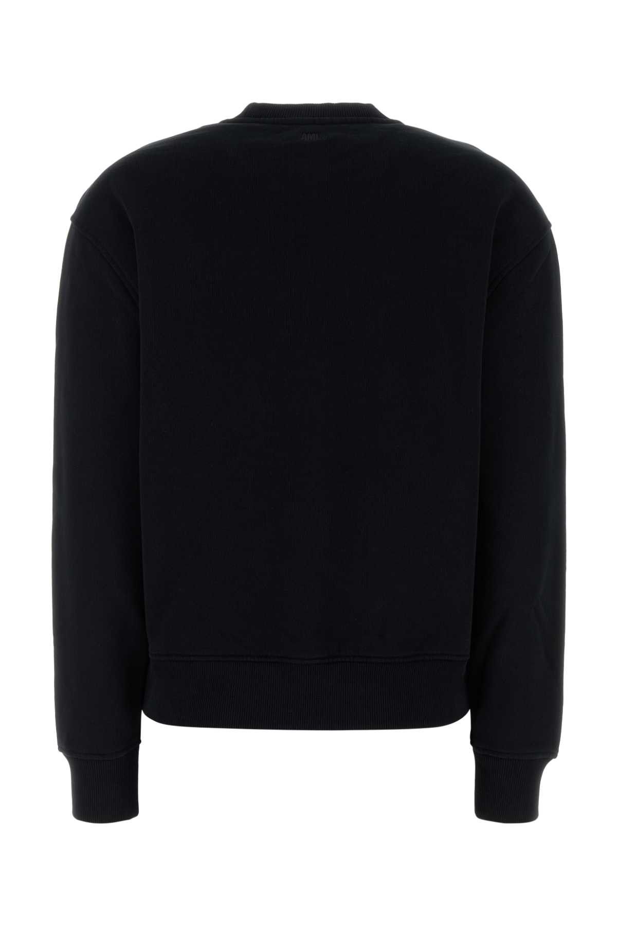 AMI Black Stretch Cotton Sweatshirt Size M / US 6-8 / IT 42-44 - 2 Thumbnail