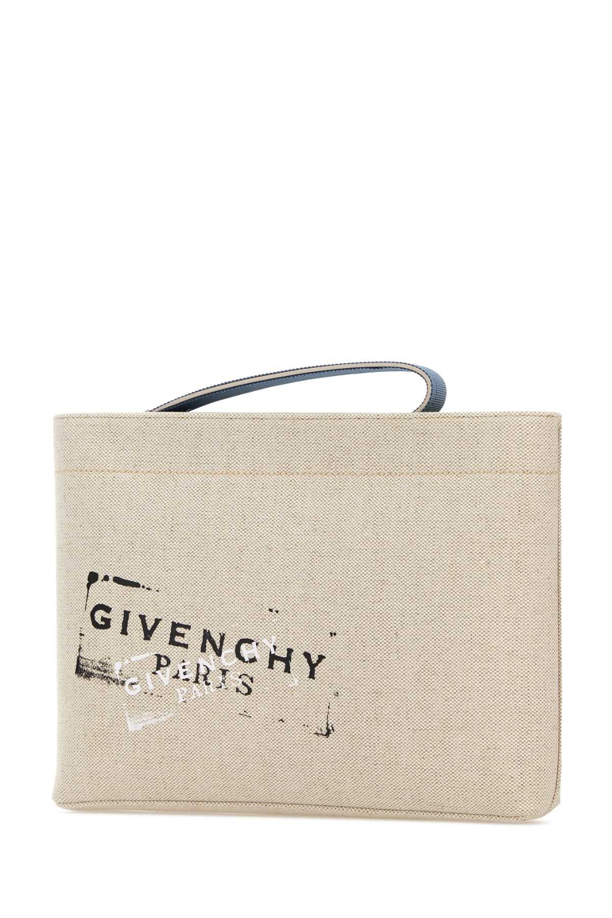 Givenchy Sand Canvas Clutch Size ONE SIZE - 2 Thumbnail