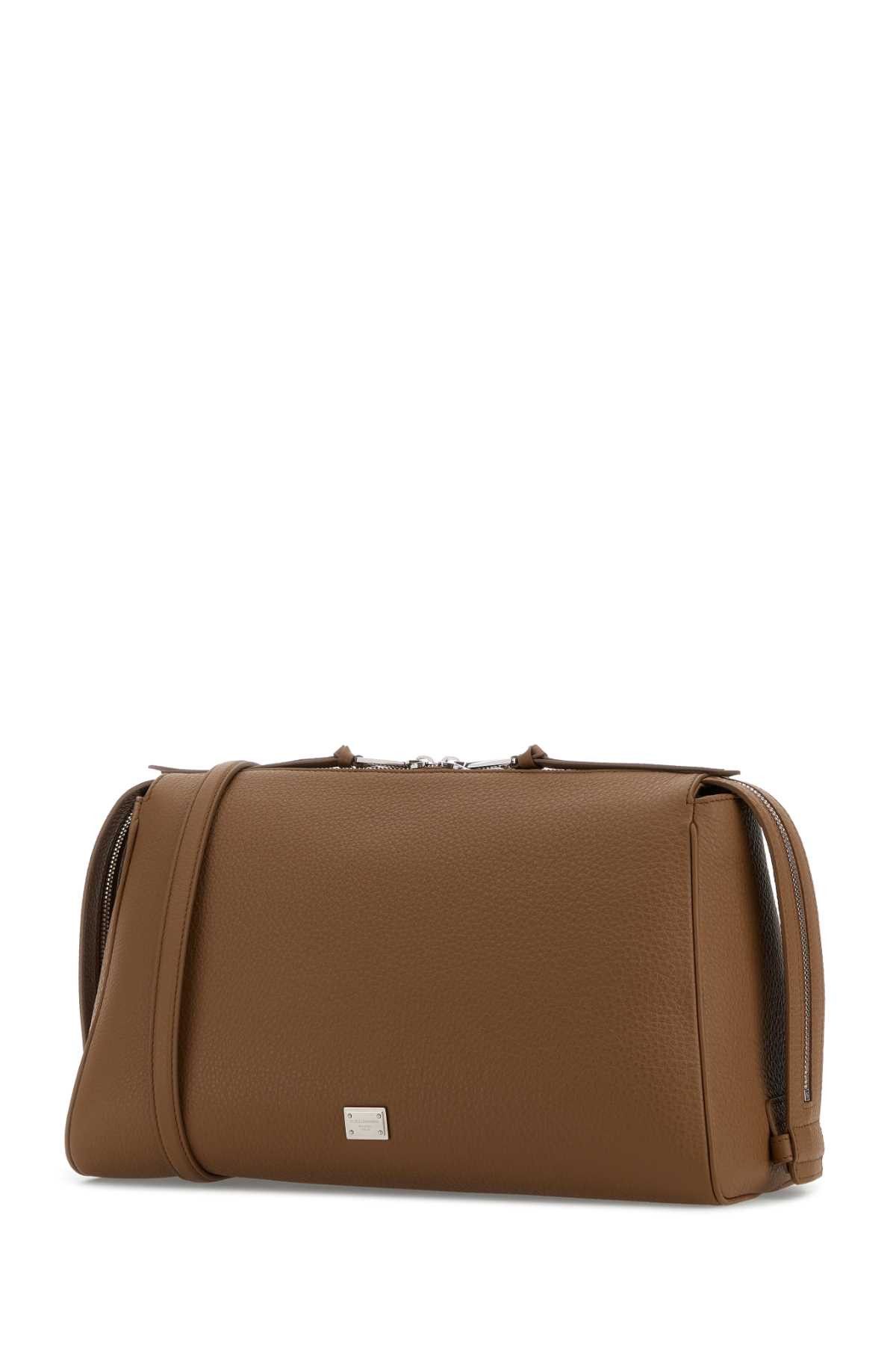 Dolce & Gabbana Camel Leather Vittoria Handbag Size ONE SIZE - 2 Thumbnail