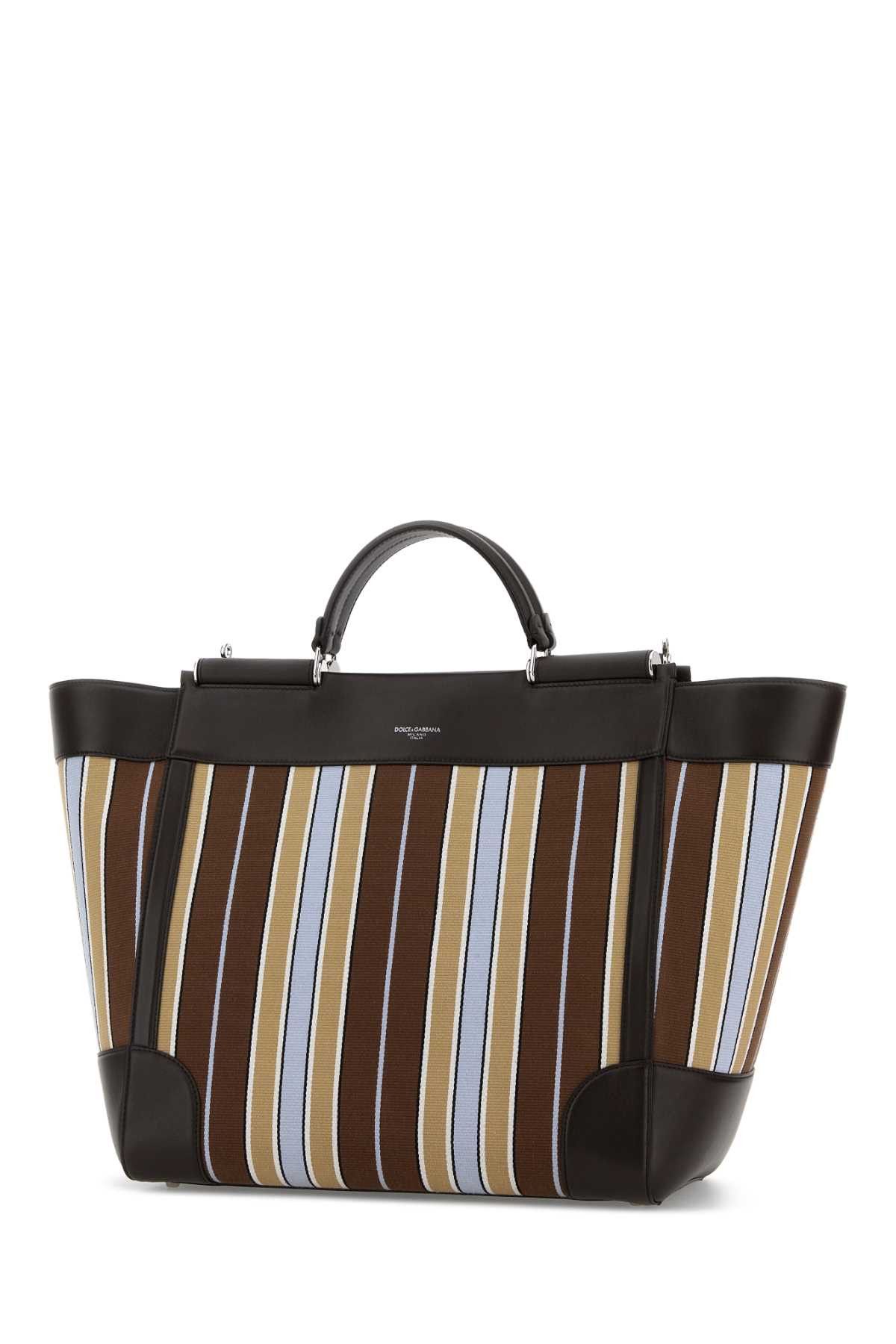 Dolce & Gabbana Embroidered Fabric Sicily Shopping Bag Size ONE SIZE - 2 Thumbnail