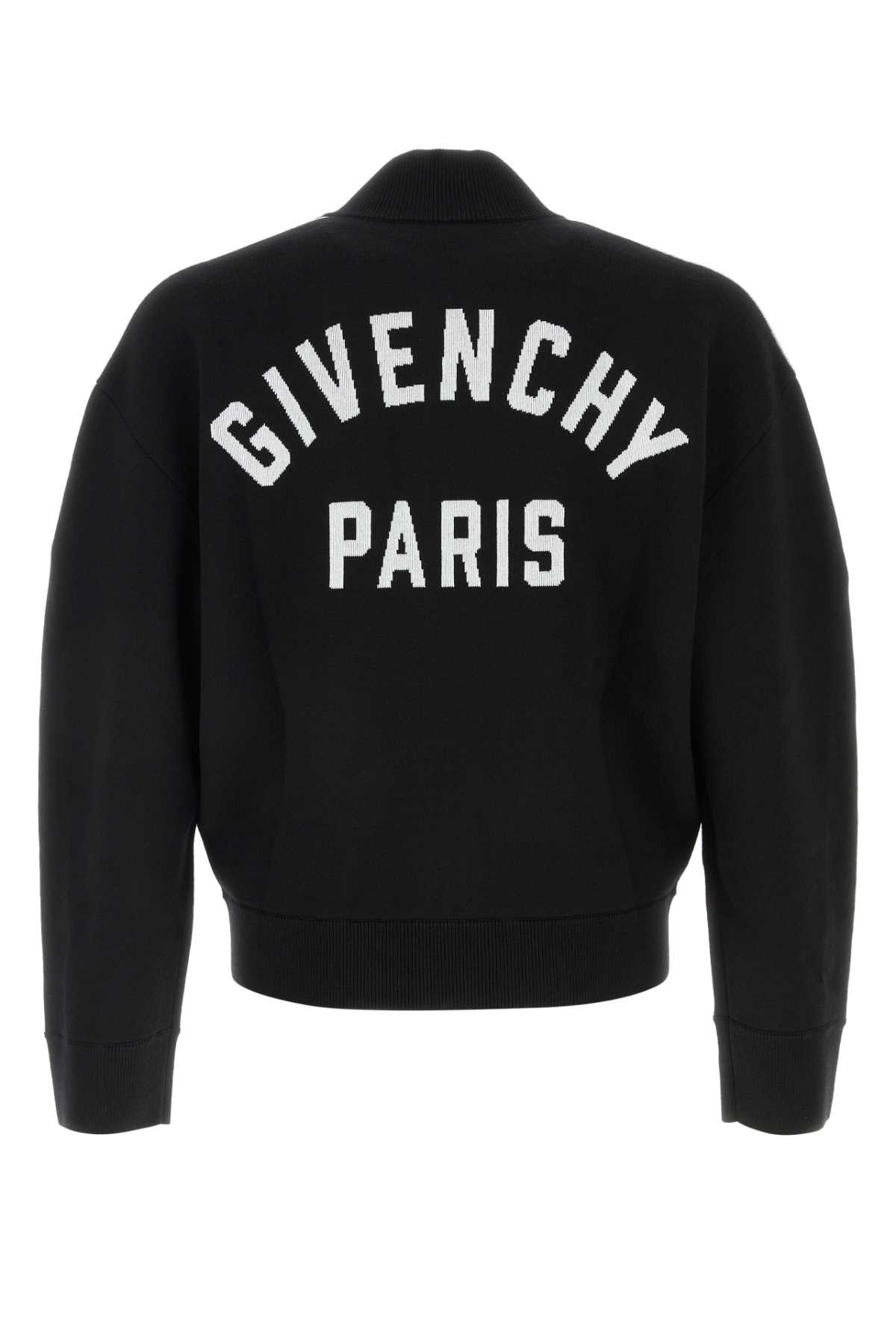 Givenchy Black Stretch Wool Blend Cardigan Size US M / EU 48-50 / 2 - 2 Thumbnail