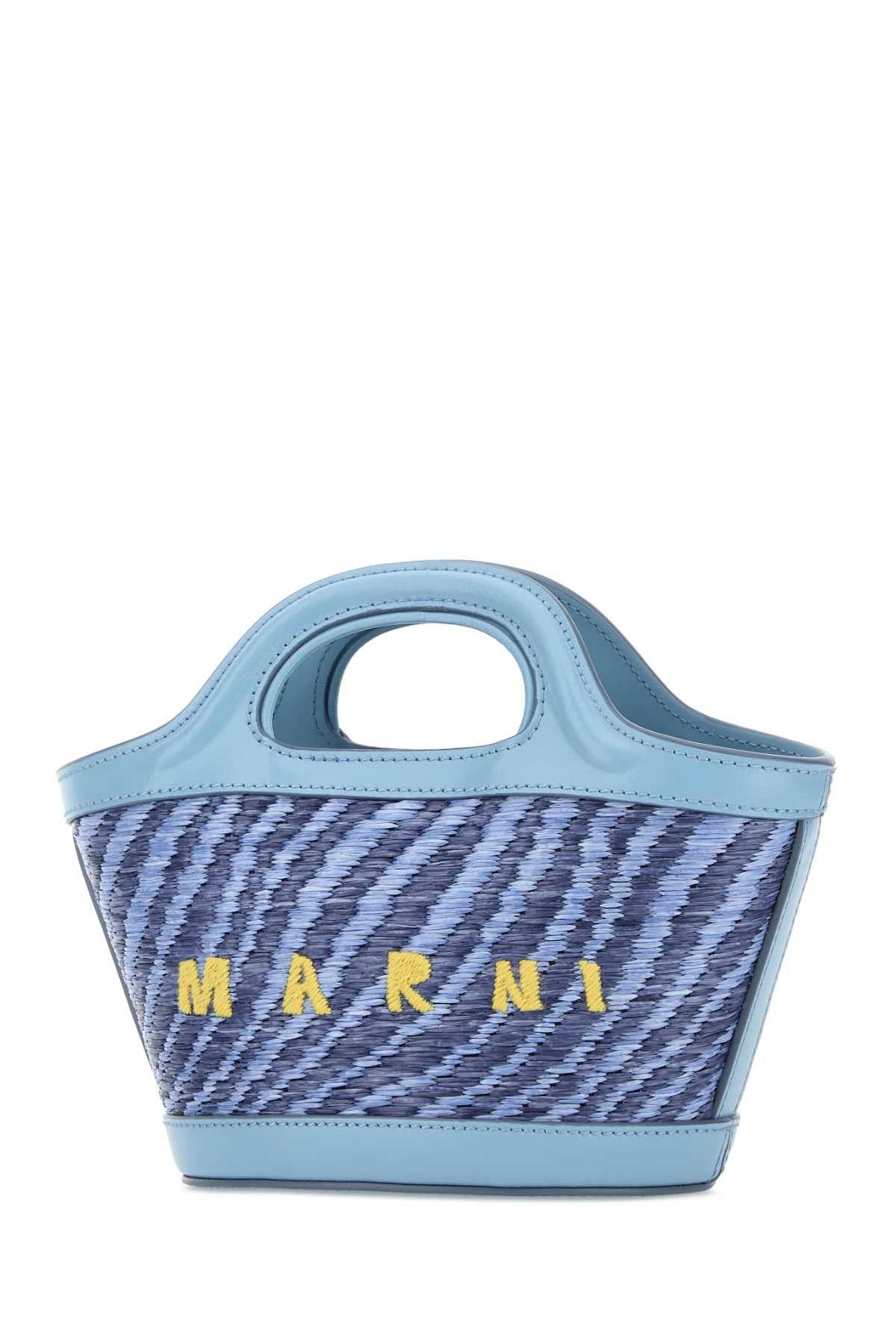 Marni Two-Tone Rafia Mini Tropicalia Handbag Size ONE SIZE - 2 Thumbnail