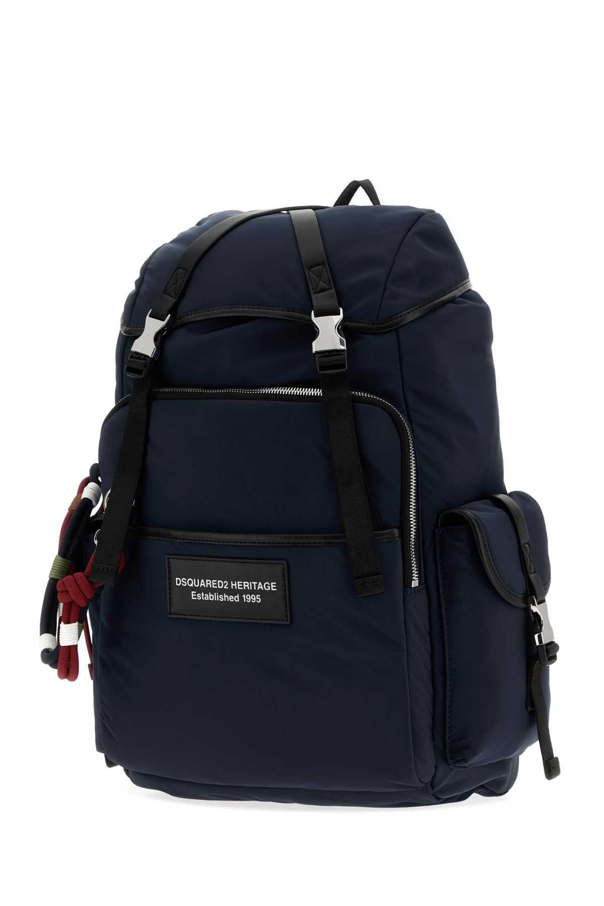 Dsquared2 Navy Blue Fabric Backpack Size ONE SIZE - 2 Thumbnail