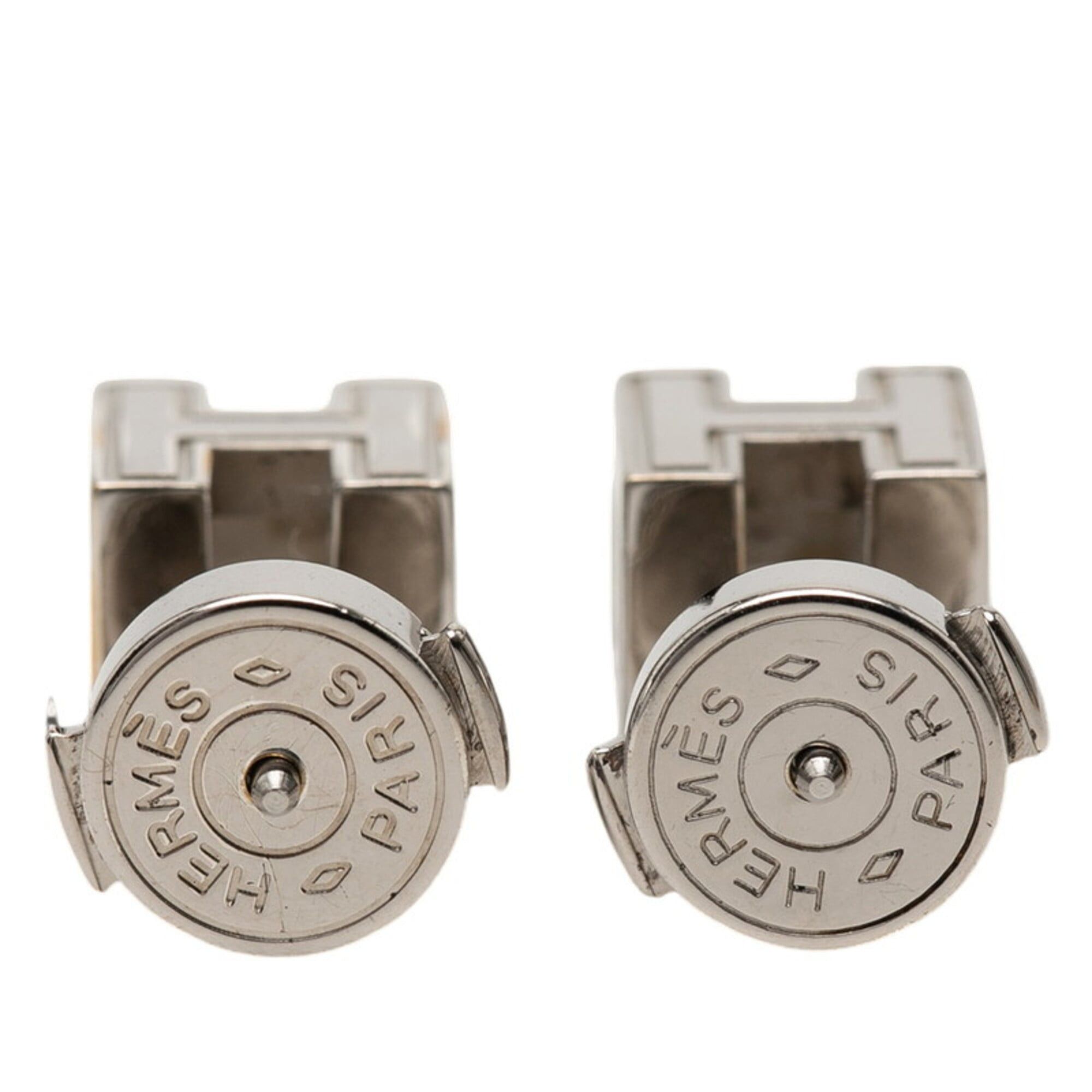 Hermes Hermes Cage d'H H-Cube Earrings, Silver and Pink Metal Enamel, Women's HERMES Size ONE SIZE - 2 Thumbnail