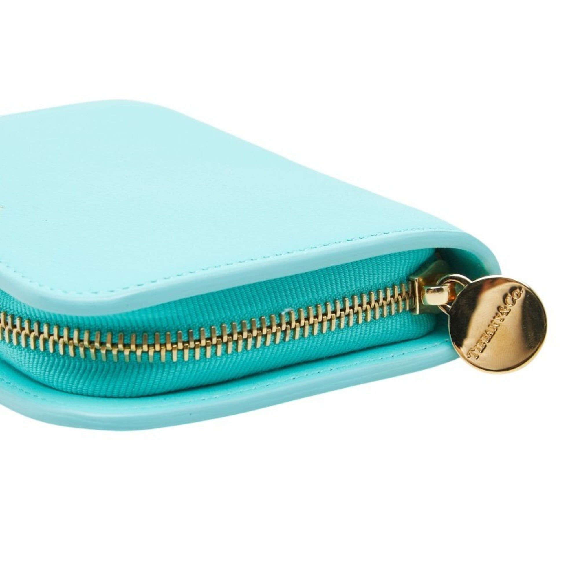 Tiffany & Co. Tiffany & Co. Rectangular Wallet, Round Zipper, Blue Leather, Women's Wallet. Size ONE SIZE - 5 Thumbnail