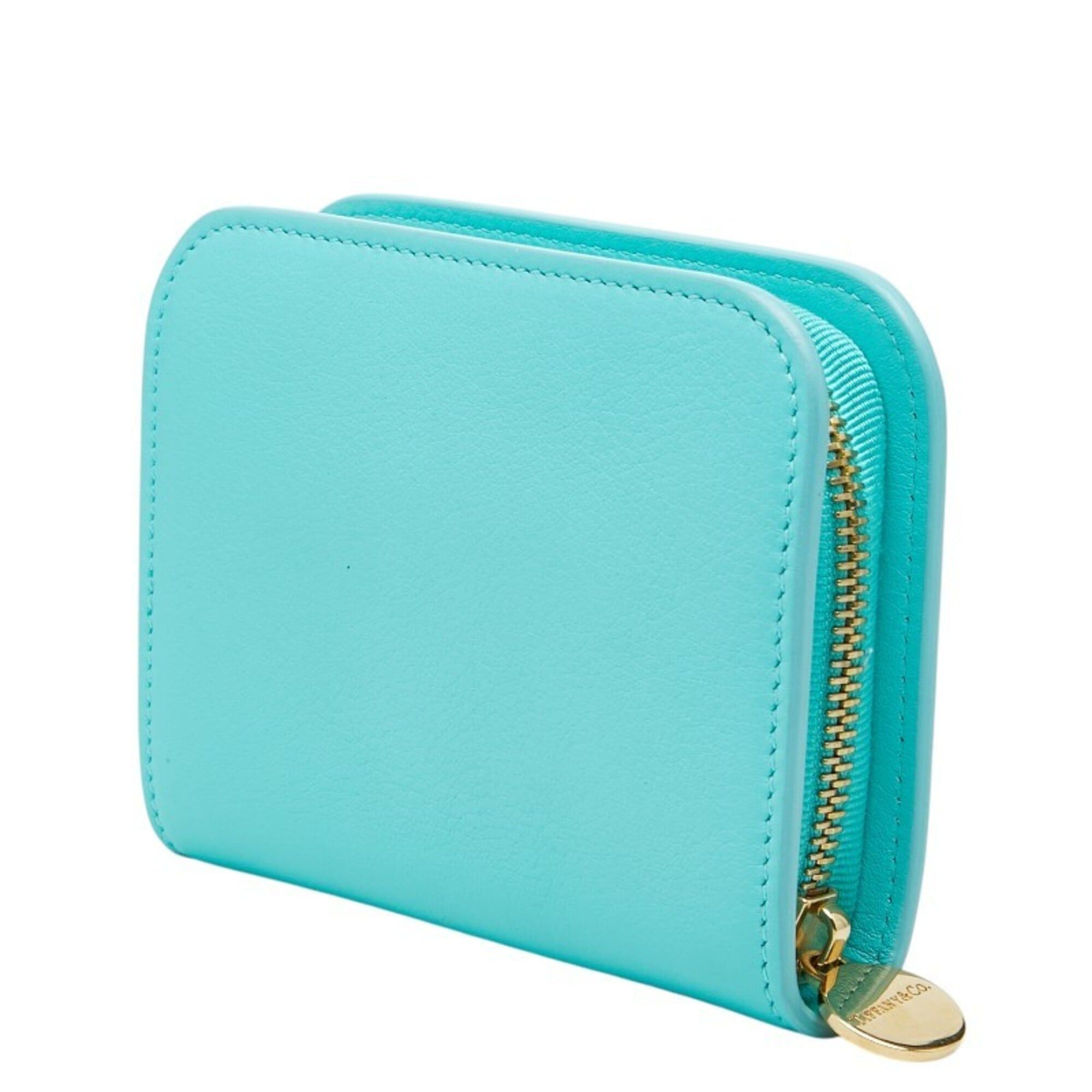 Tiffany & Co. Tiffany & Co. Rectangular Wallet, Round Zipper, Blue Leather, Women's Wallet. Size ONE SIZE - 2 Thumbnail