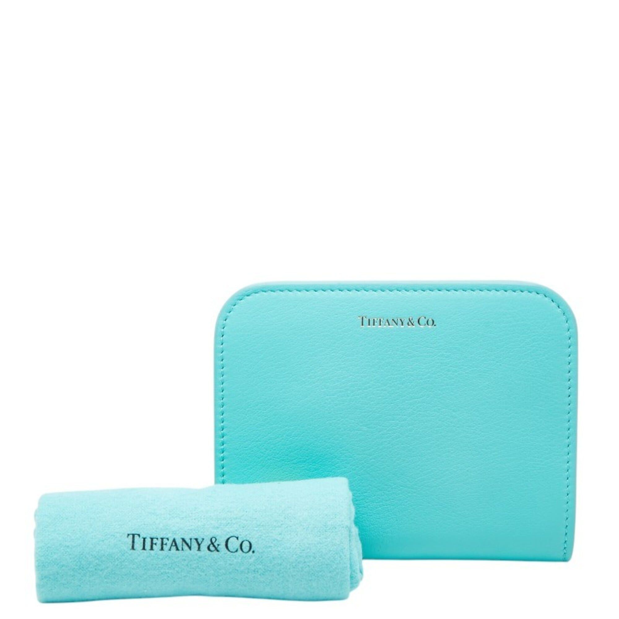 Tiffany & Co. Tiffany & Co. Rectangular Wallet, Round Zipper, Blue Leather, Women's Wallet. Size ONE SIZE - 8 Thumbnail