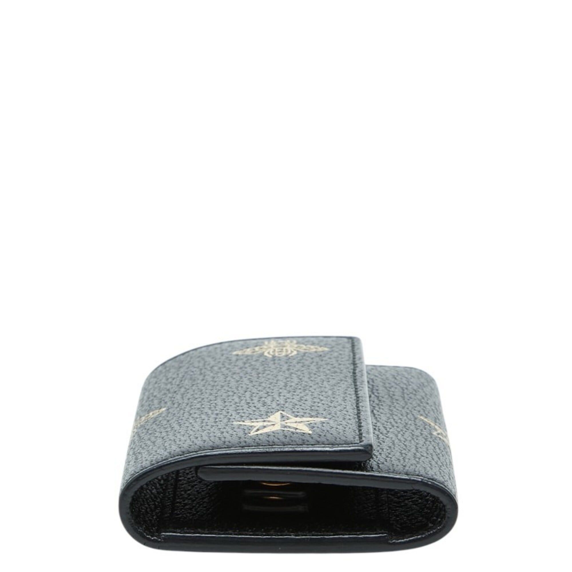 Gucci Gucci Animalier Bee & Star Key Case, Black Leather, Women's GUCCI Size ONE SIZE - 3 Thumbnail